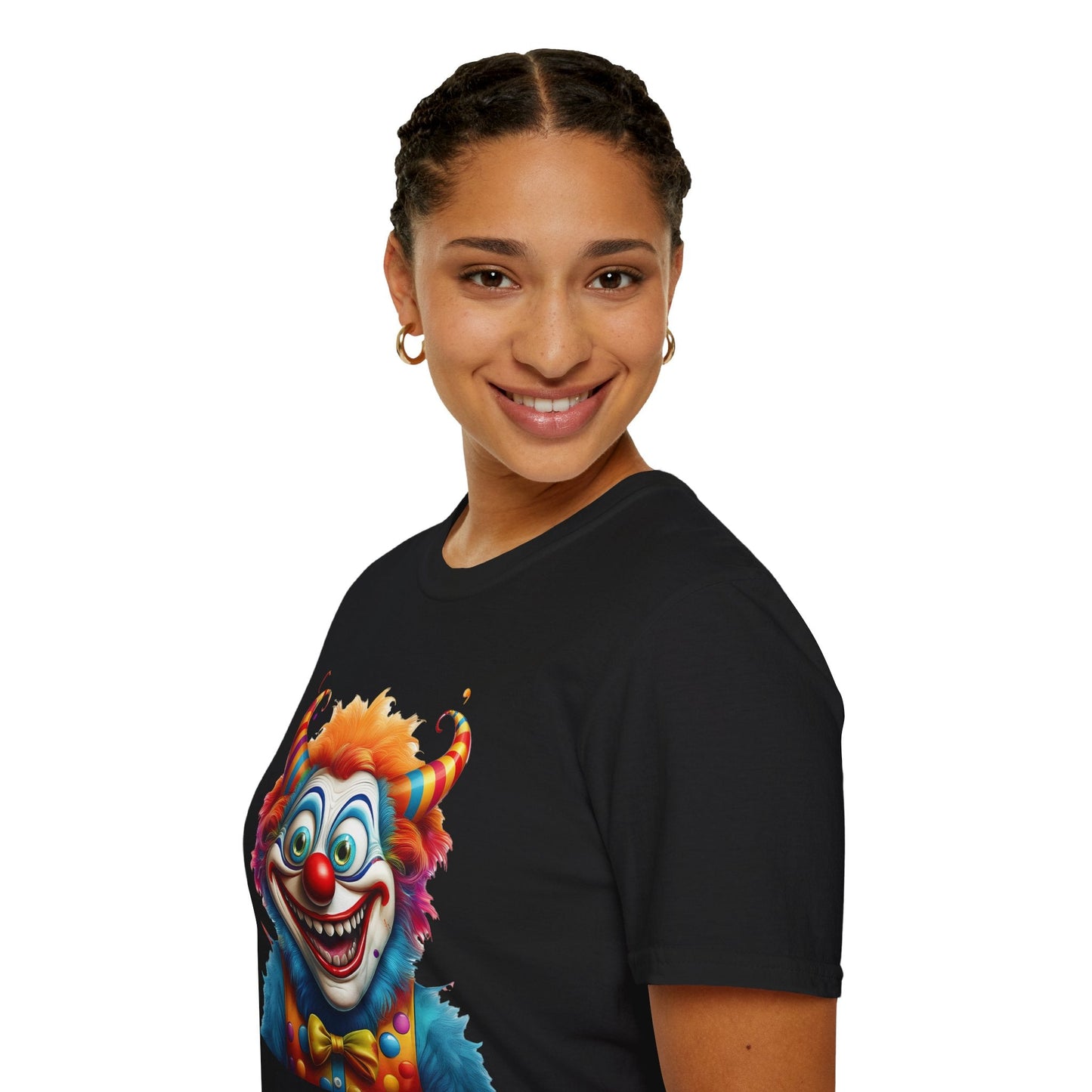 Unisex Clown Shirt Circus Tee Funny Man Shirt Scary Man Shirt Gildan Softstyle 64000