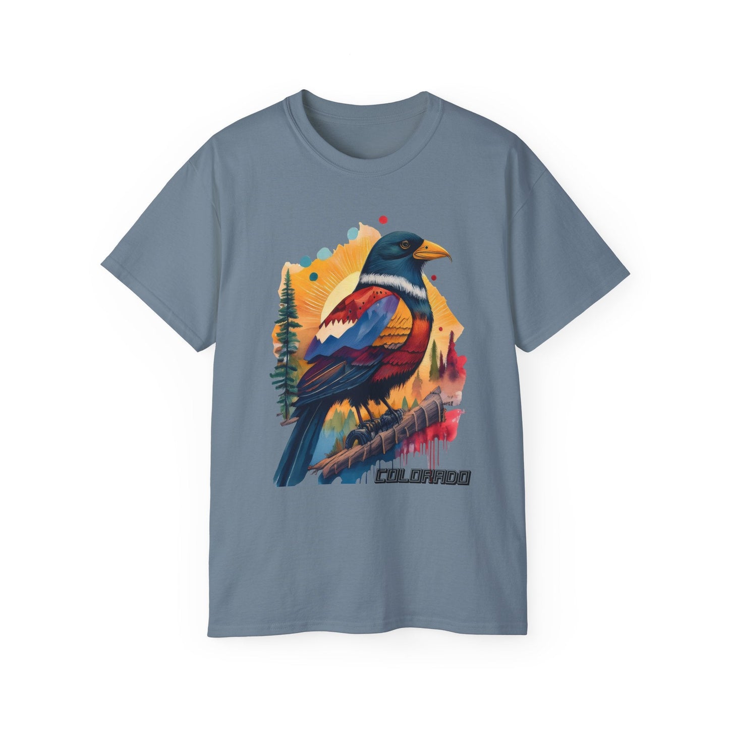 Colorado Bird Graphic Unisex Cotton T‑Shirt 3