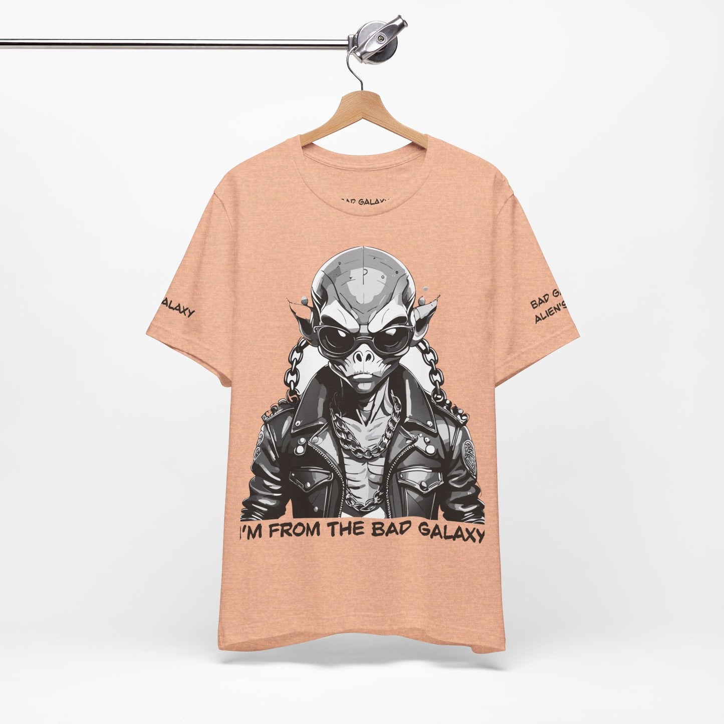 Tee Shirt With Alien From Bad Galaxy Made To Order 100 Percent Cotton Eco Friendly Inks USA