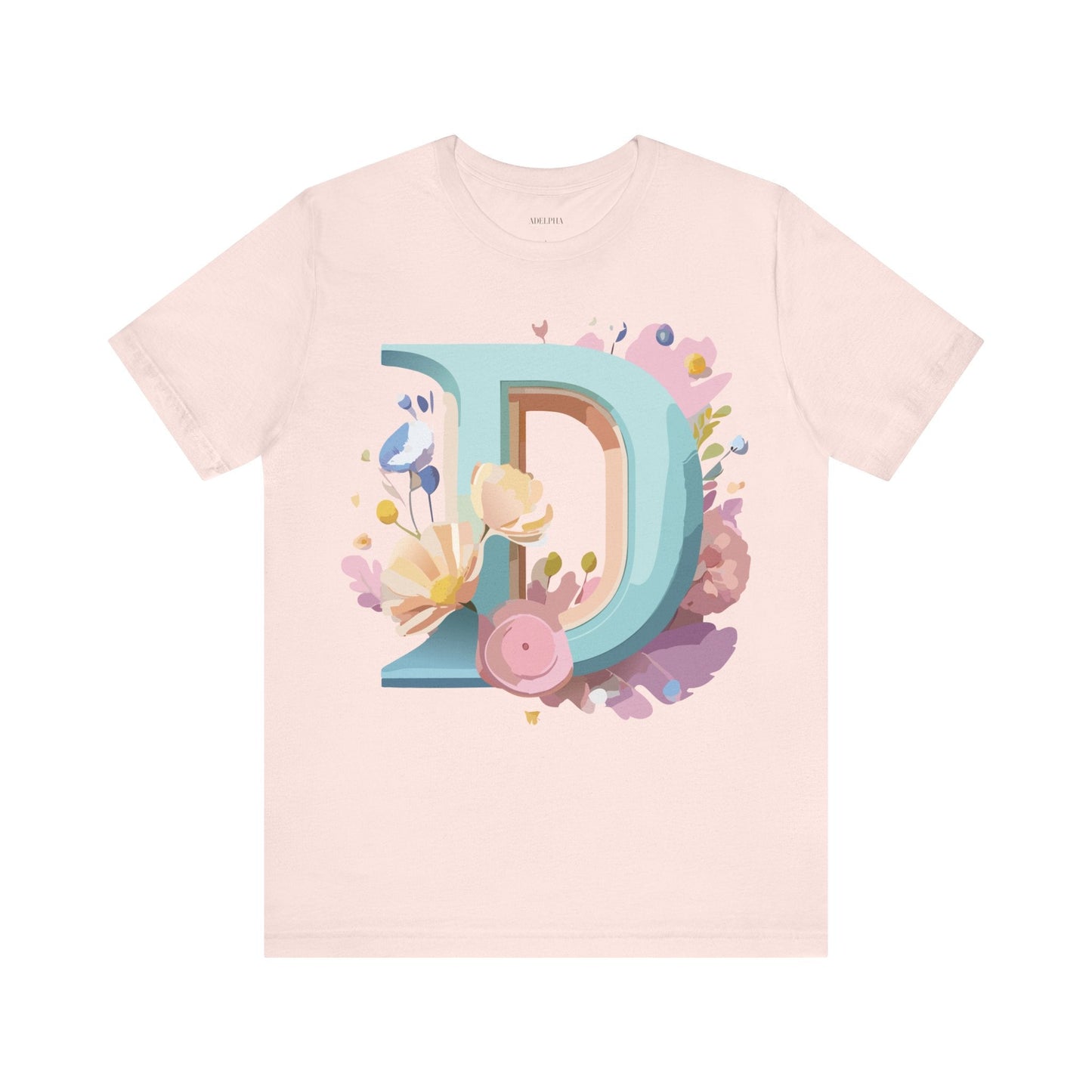 Letter D Shirt Graphic Tee Unisex Vintage Inspired Art Design Adelpha Premium Collection