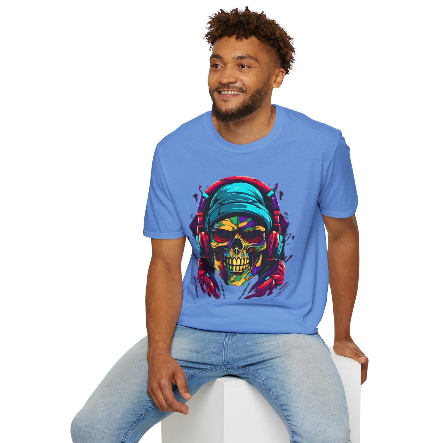 Skull T Shirt Unisex Skeleton Design Gildan Softstyle Cotton Tee for Men Women Durable