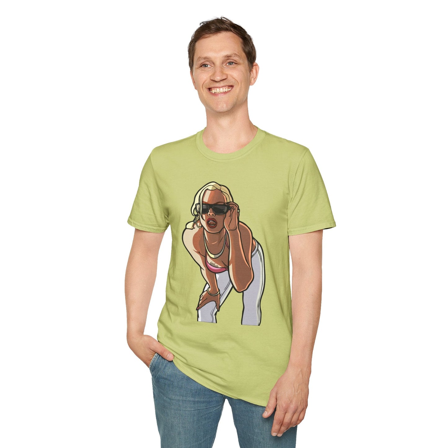 Cartoon Animation T Shirt Funny Tee Unisex Gildan Softstyle 64000 100 Percent Ring Spun Cotton