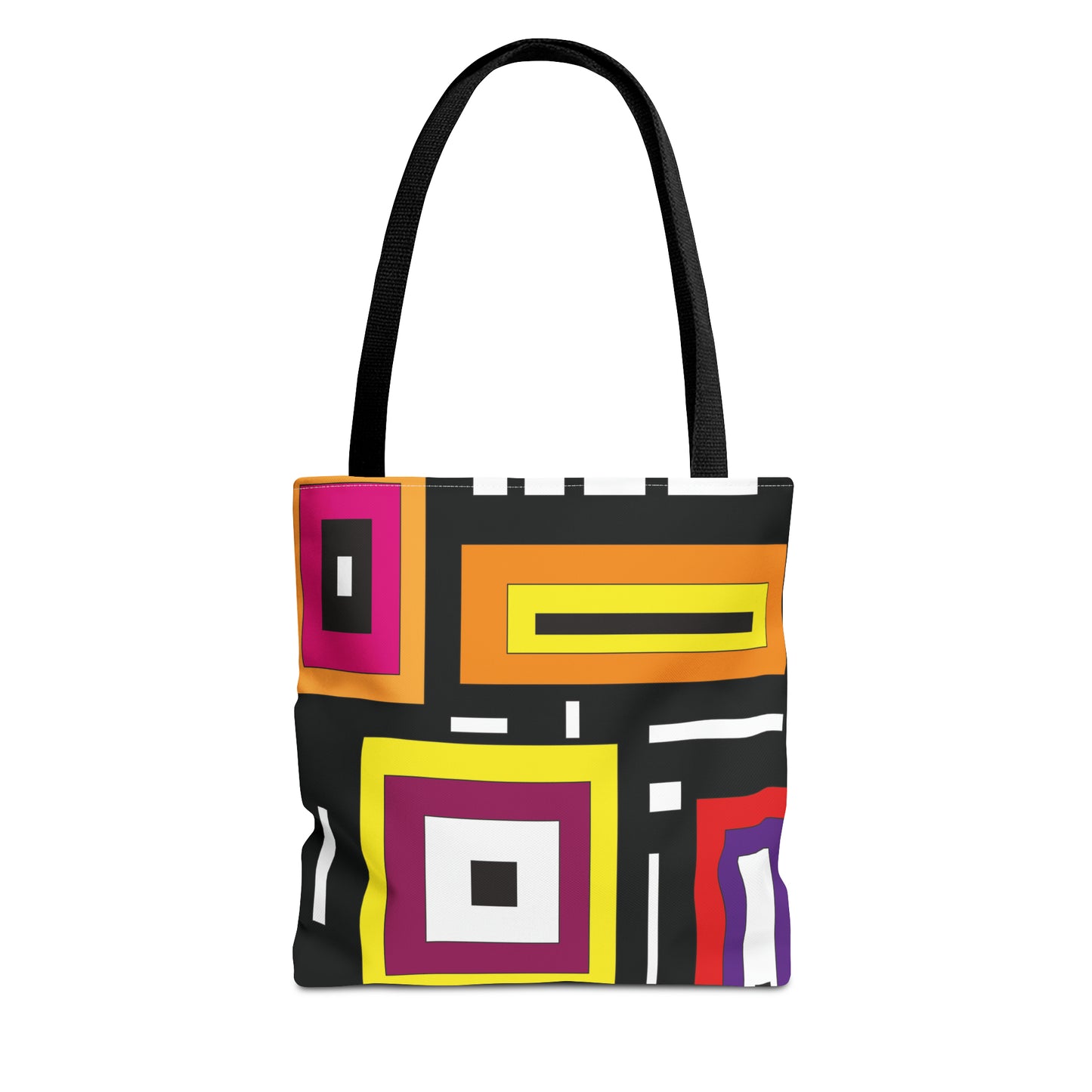 Canvas Bag with Abstract Prints