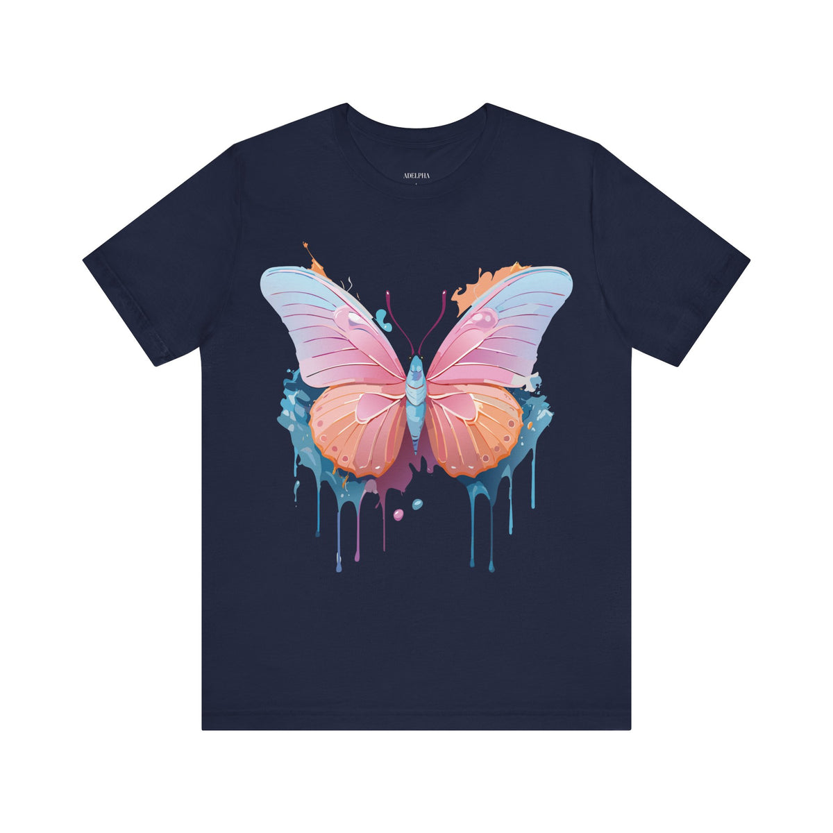 Butterfly Graphic Unisex Cotton Bella+Canvas Tee with Art Design n53