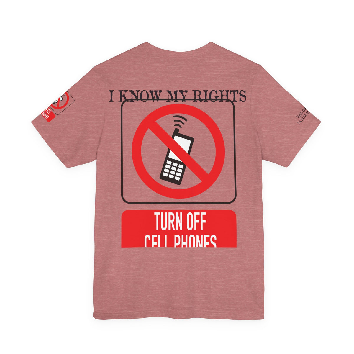 Art Red Stamp Graphic Unisex Cotton Bella+Canvas Tee with Art Design b98