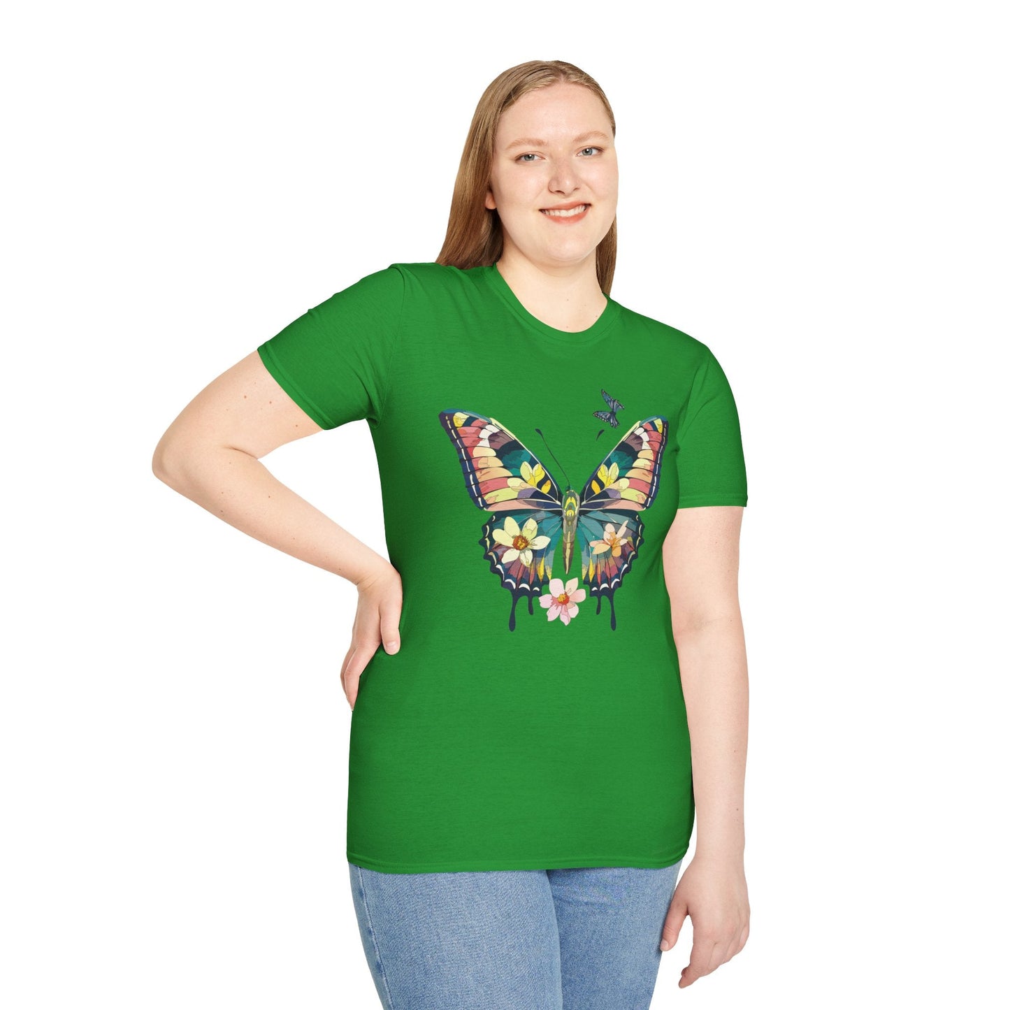 Butterfly T Shirt For Unisex Softstyle 64000 Short Sleeve Monarch Butterfly Tee Design