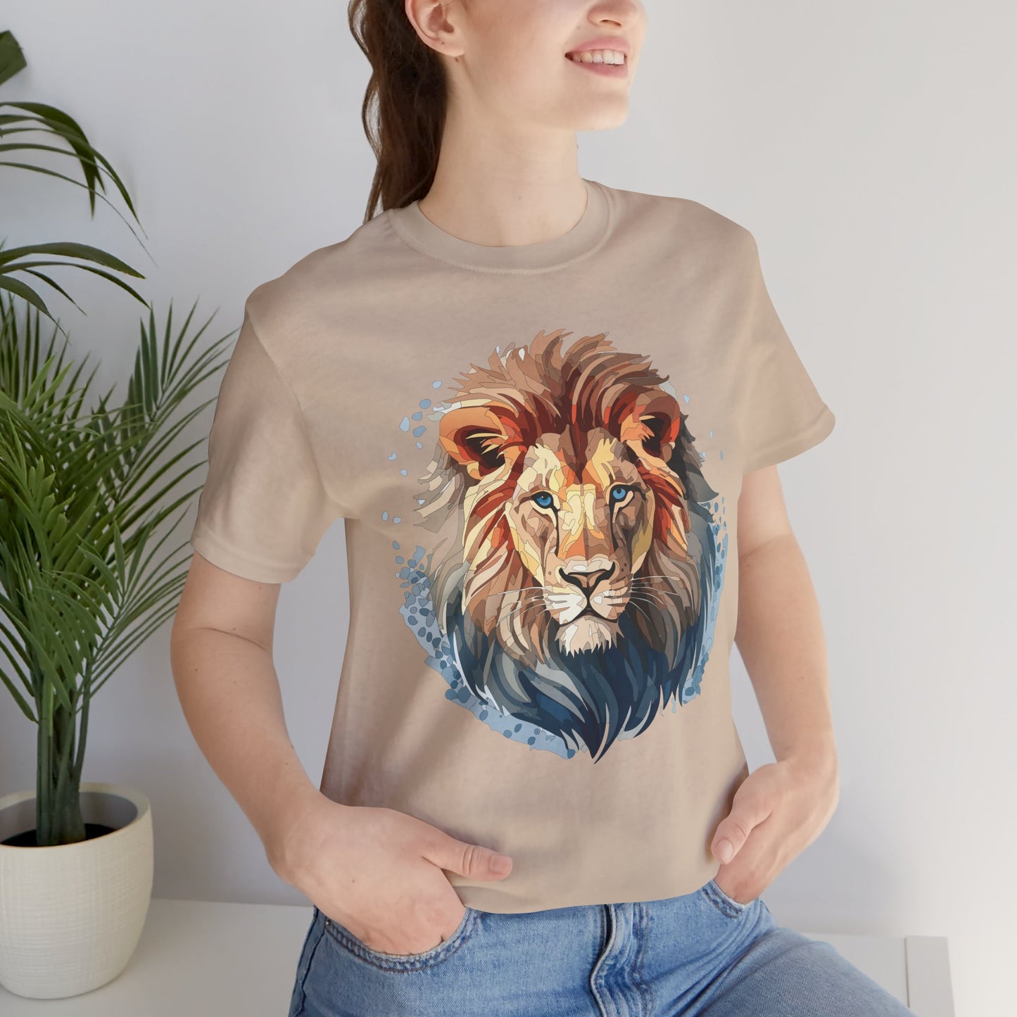 Lion Shirt, Animal Shirt, T-Shirt with Lion, Art Design Tee, Animal Tees, Safari T-Shirt 12