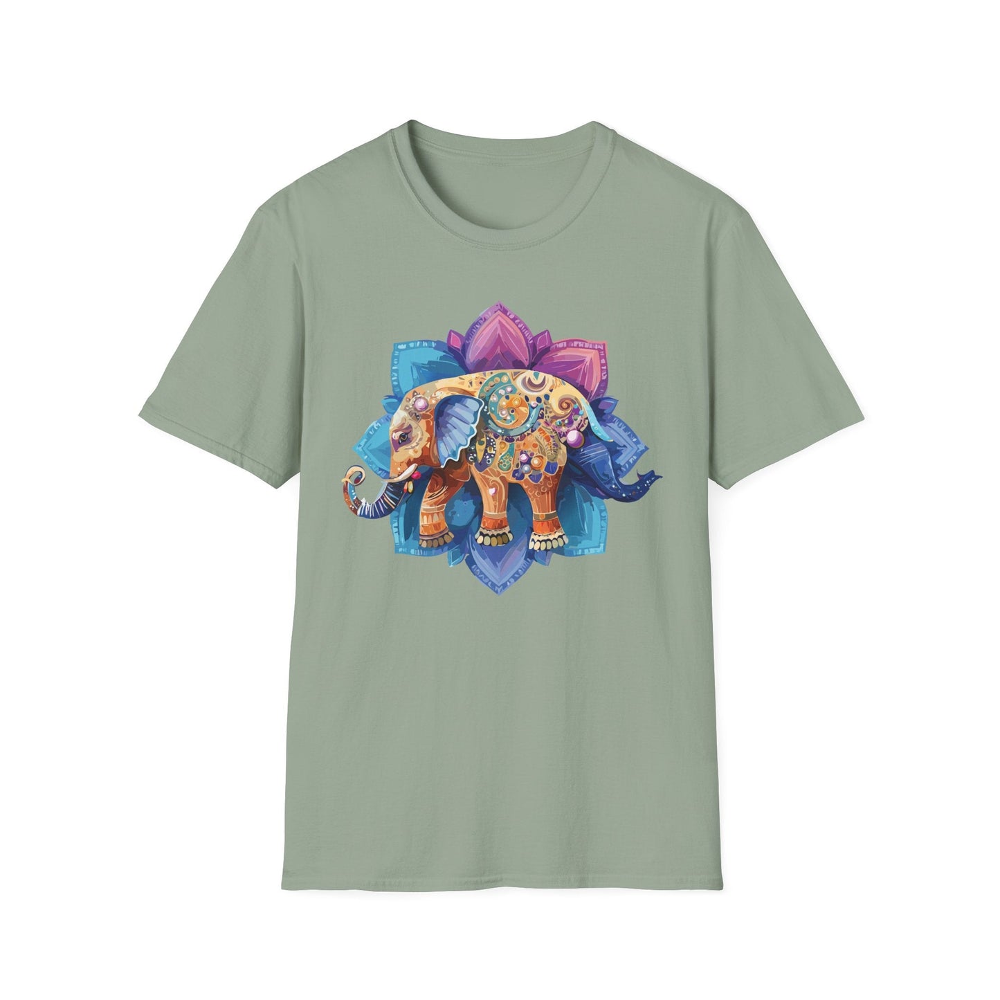 Unisex Elephant T Shirt Softstyle Gildan 64000 Cotton Tee For Animal Lovers And Collectors
