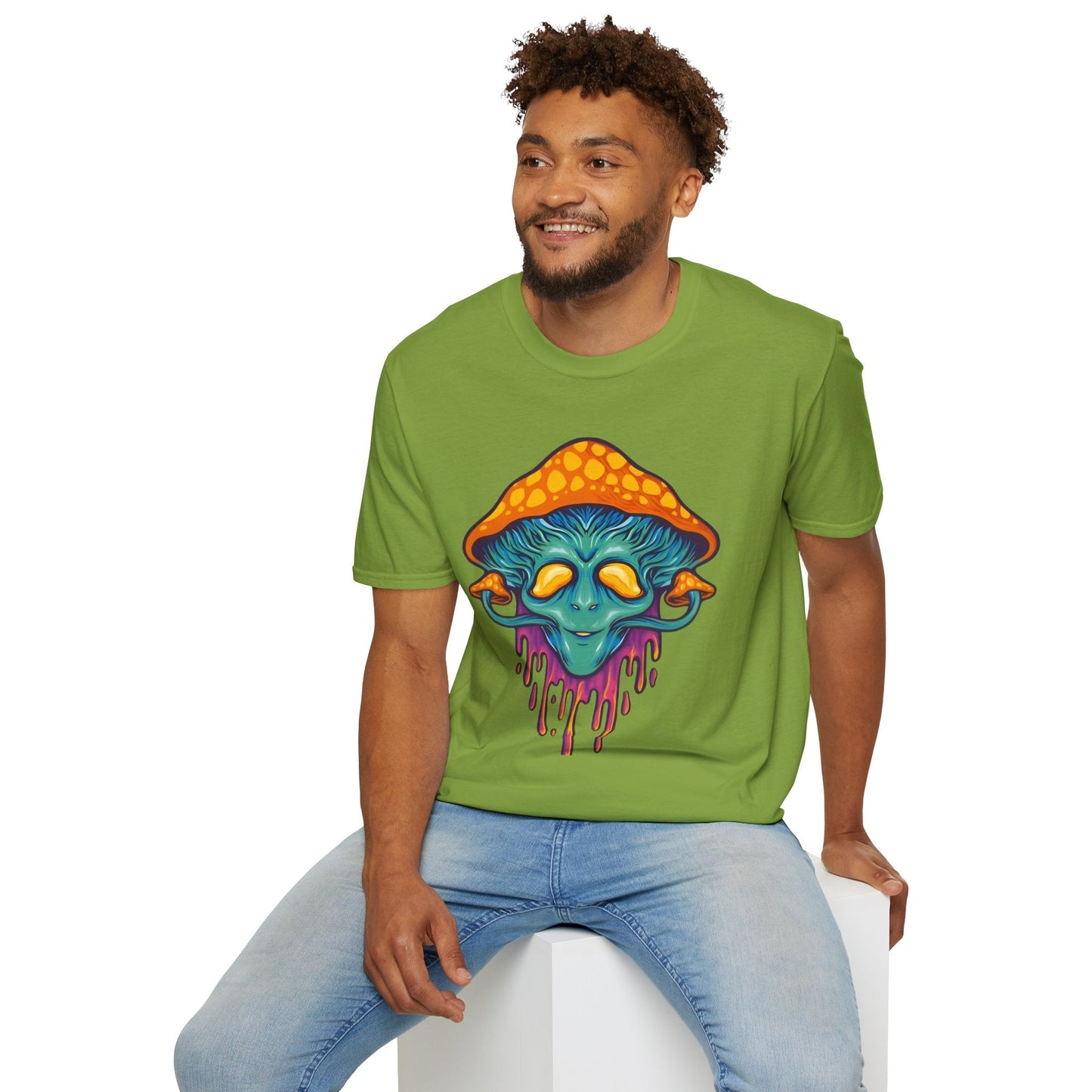 Mashroom T Shirt Unisex Funny Mushroom Design Tee 100 Percent Cotton Softstyle Collection