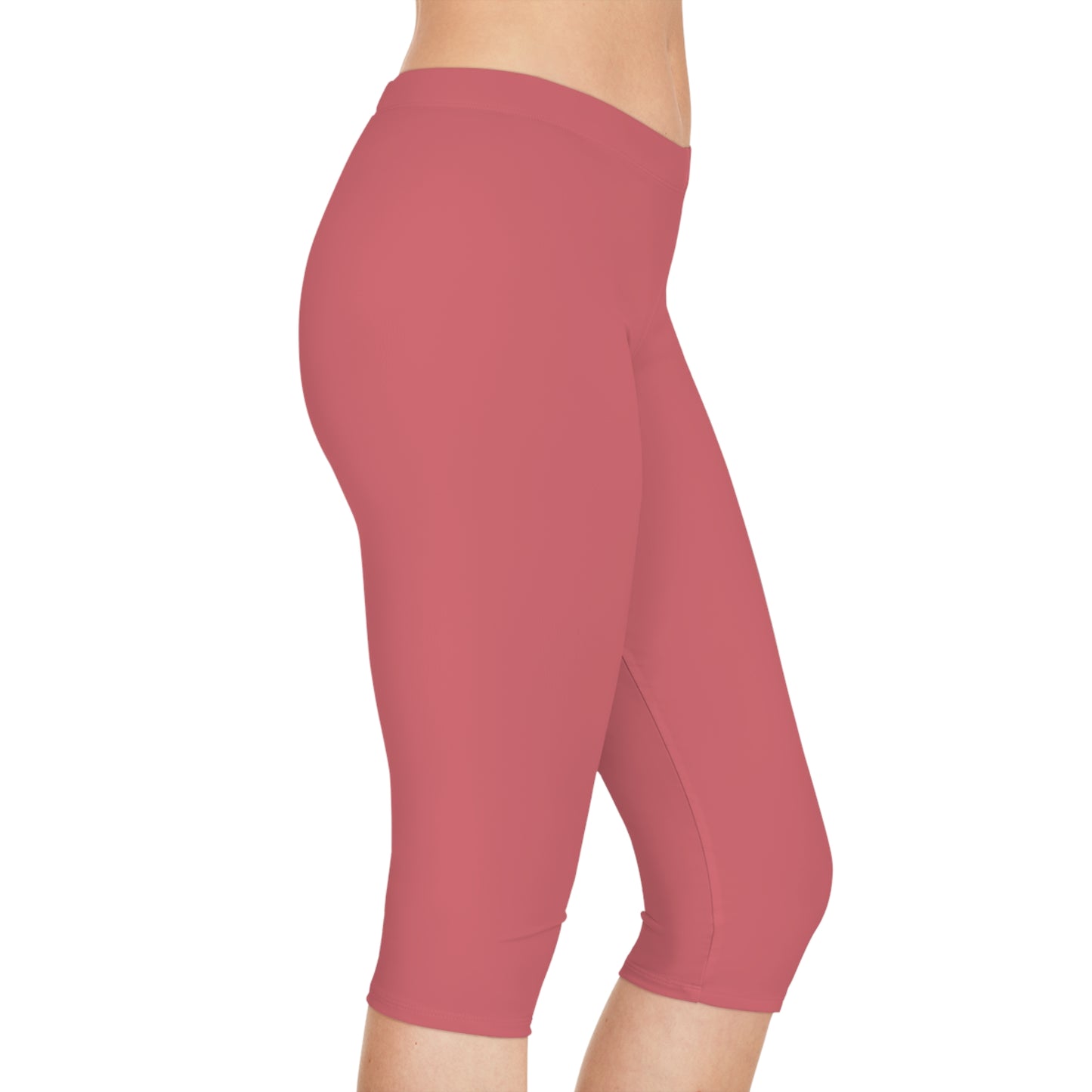 Pink Color Capri Leggings, Pink Capri Leggings 6