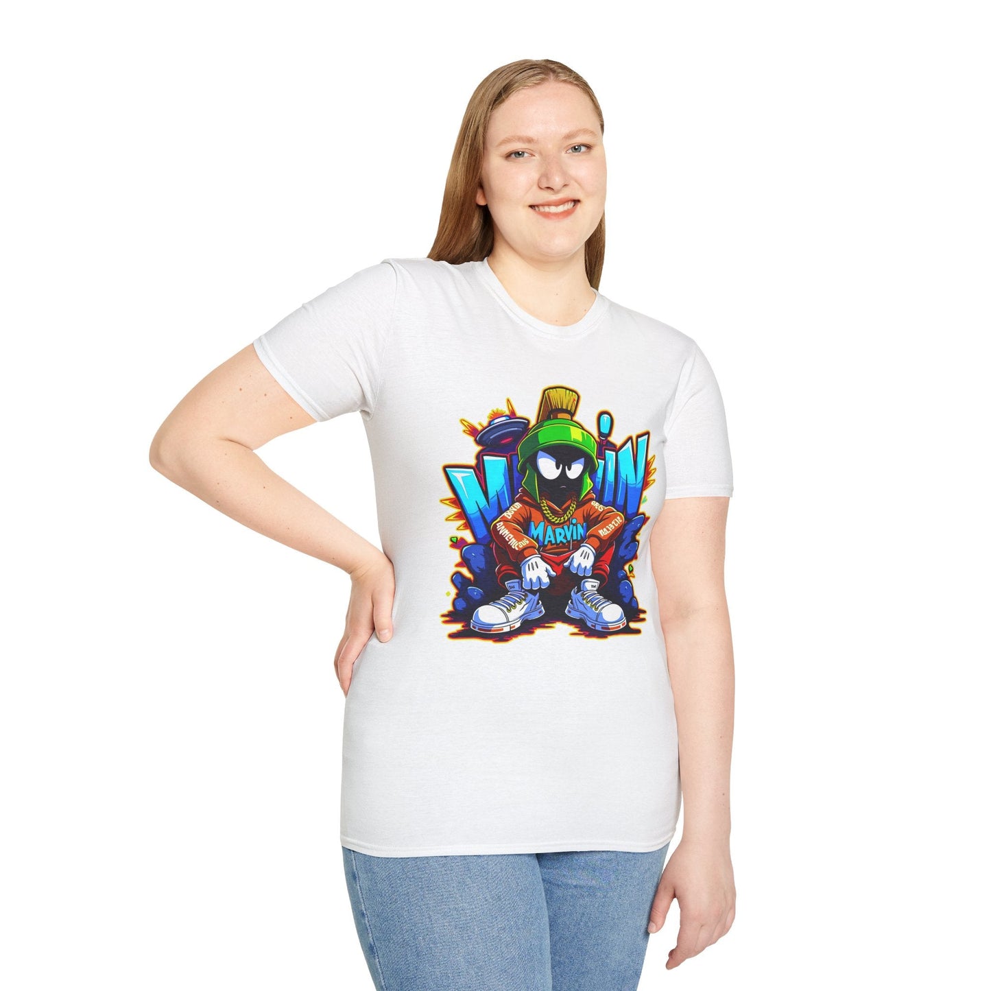 Unisex Cartoon T Shirt With Funny Animals Animation Graphic Gildan Softstyle 64000