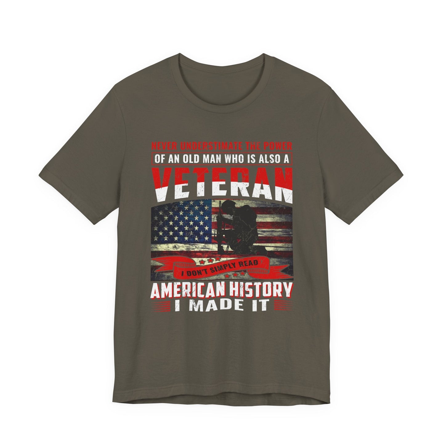 Army Veteran Patriotic Graphic Design Unisex Cotton T-Shirt v32