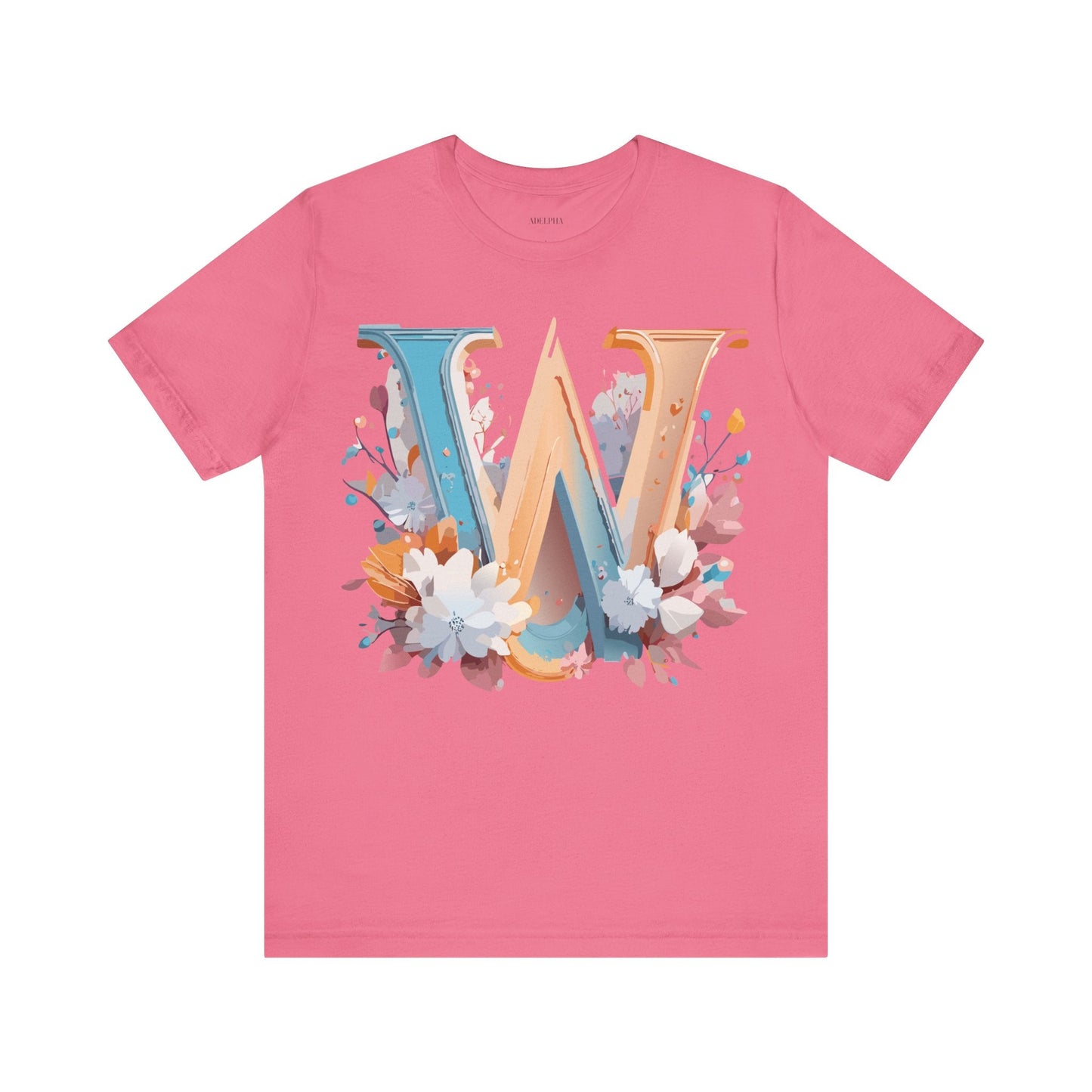 Letter W Shirt Graphic Tee Unisex Adelpha Vintage Inspired Art Design Short Sleeve
