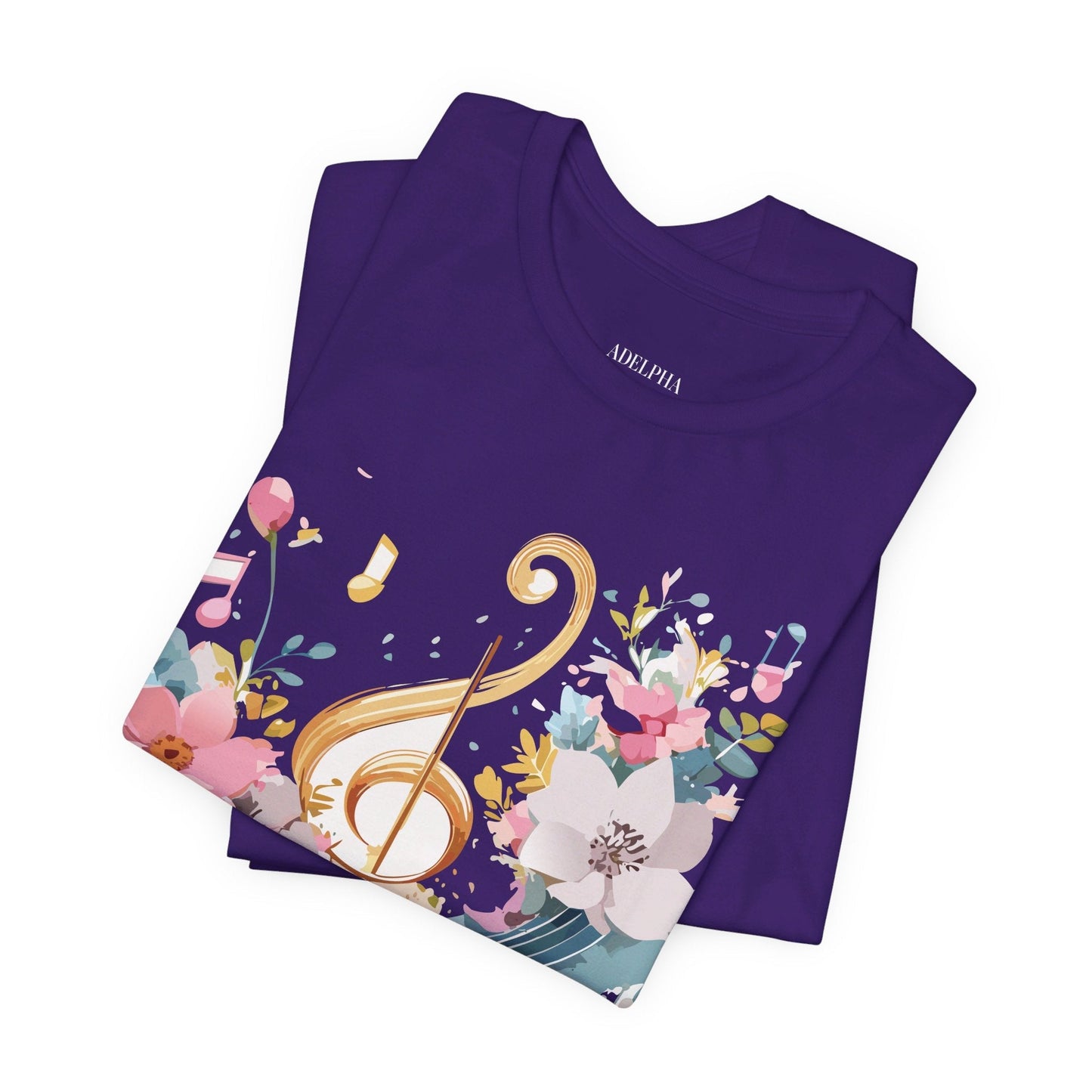 Music Graphic Unisex 100 Cotton Vintage Art with Musical Elements Tee 65