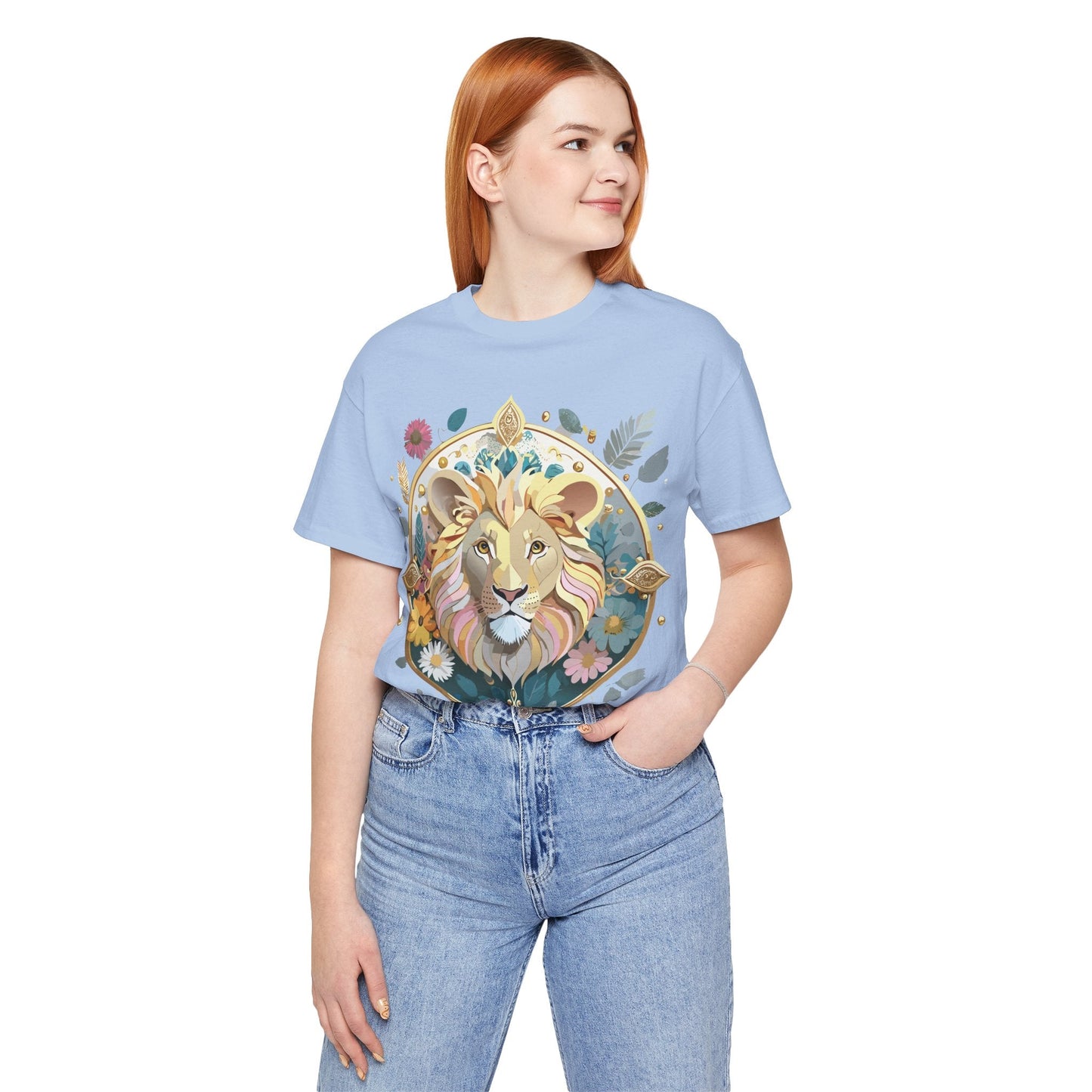 Medallion Graphic Unisex 100 Cotton Vintage Animal Medal Artwork Tee 64