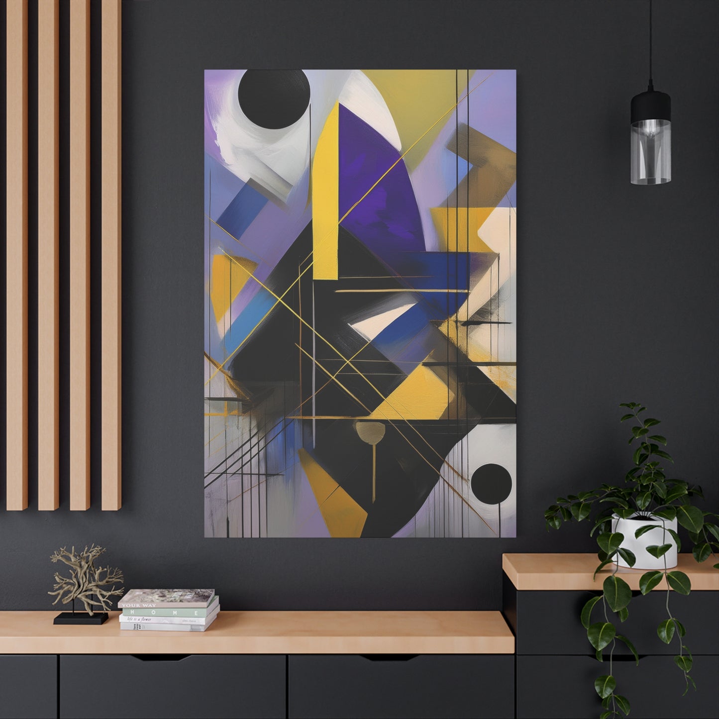Purple Abstract Painting Print Canvas 20x24,20x30,24x30, 24x32,24x36,30x40, 32x48,36x48,40x60 Pine-Wood Inner Frame ABS-33