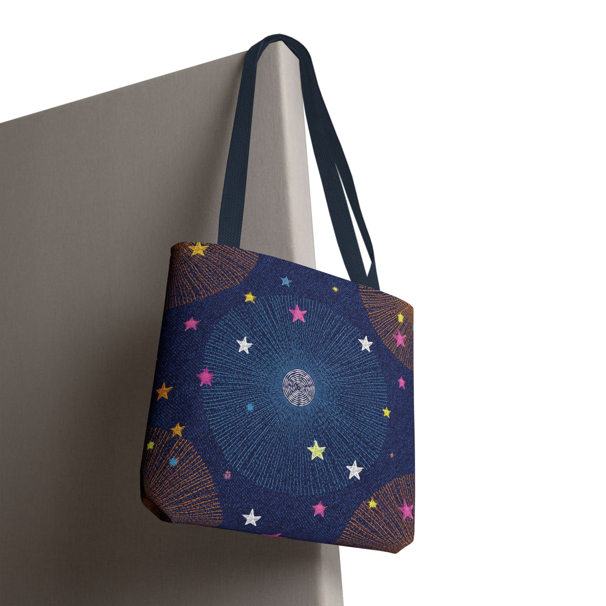 Denim Fabric Imitation Print Unisex Canvas Bag Poly Spun 3 Sizes Tote Bag 183-8