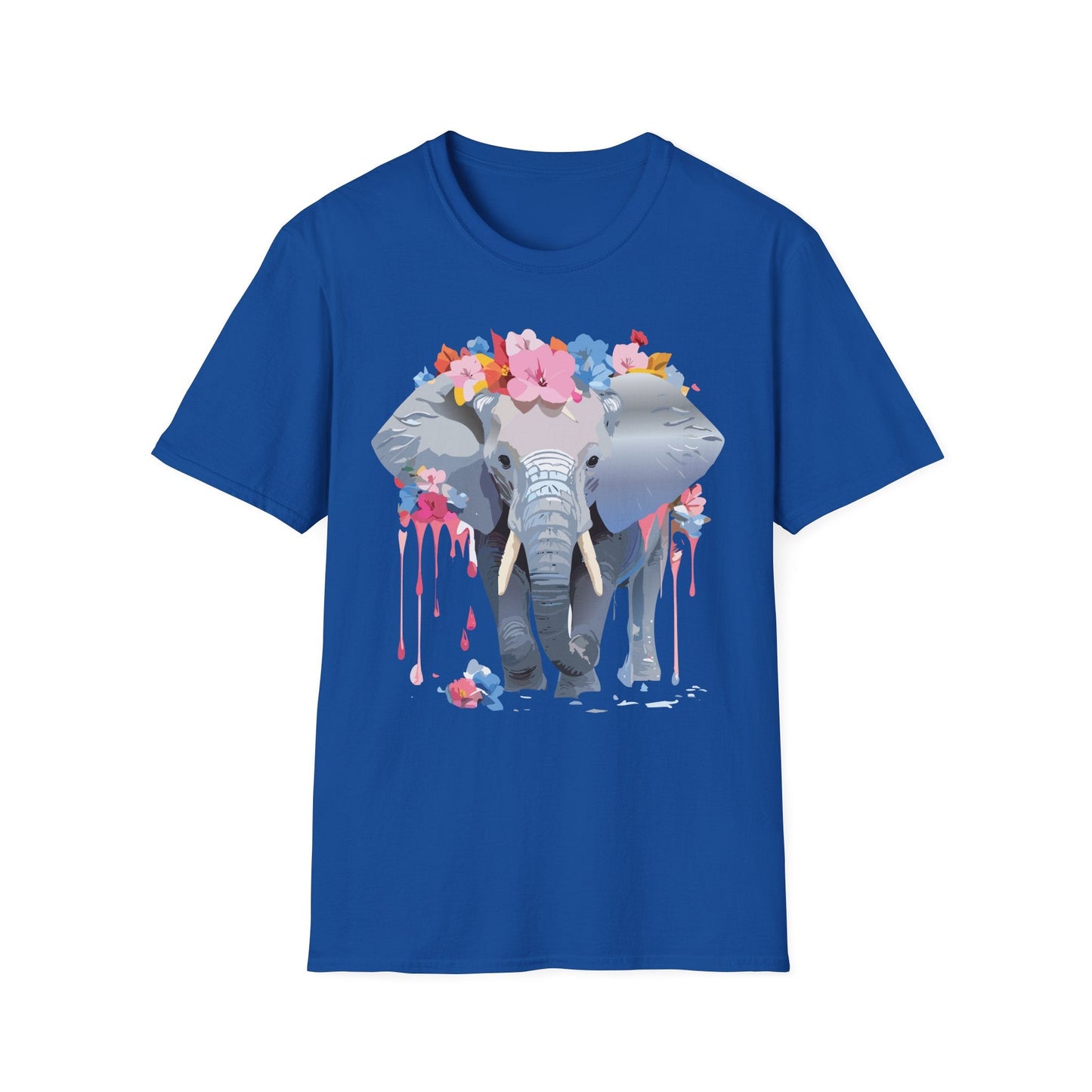 Elephant Graphic T Shirt Unisex Animals Tee Softstyle 64000 Gildan Comfort Breathable