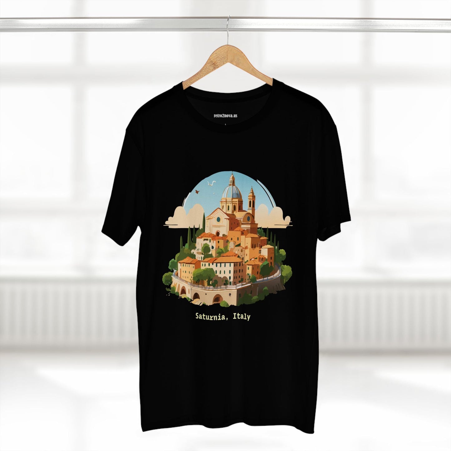 Italy Travel Shirt Unisex Premium Cotton Art Tee By Retro2Nova TT64 For Everyday Comfort