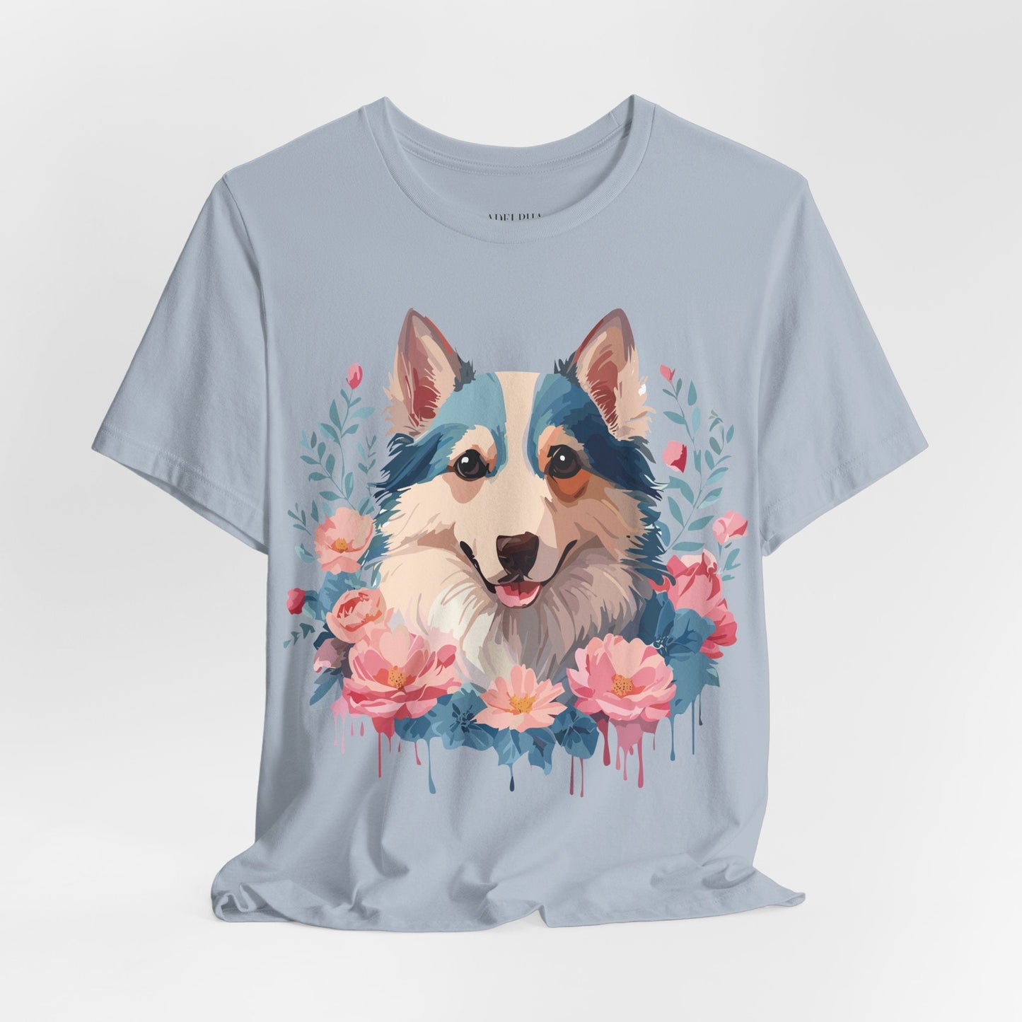 Unisex Graphic Dog Shirt Vintage Inspired Tee Art Design By Adelpha Premium Short Sleeve