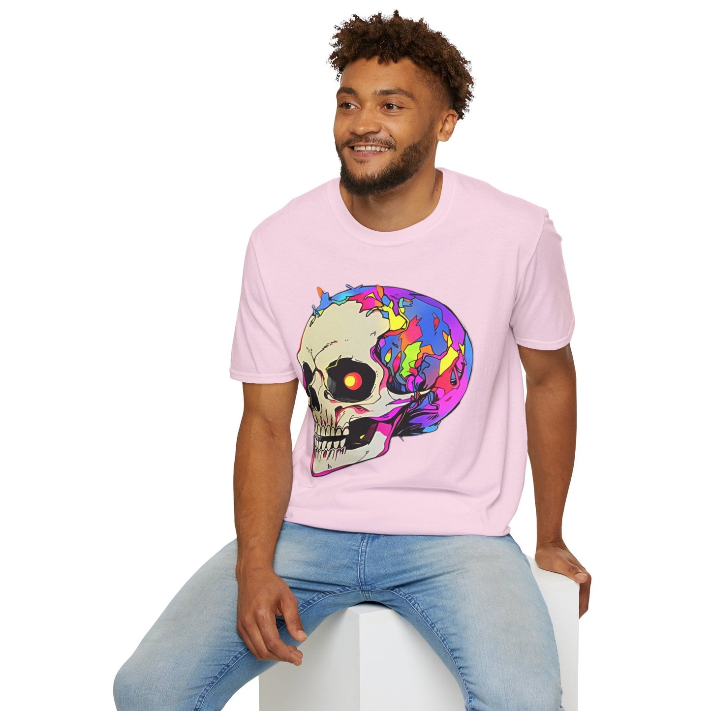 Skull Tee Shirt Unisex Skeleton Shirt Gildan Softstyle 64000 Short Sleeve Graphic Design