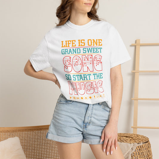 Music Graphic Design Unisex Cotton T-shirt 023