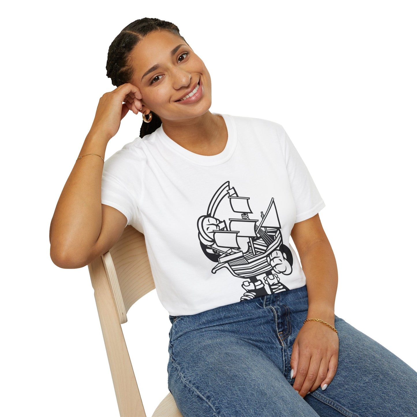 Cartoon T Shirt Animation Tee Funny Unisex Gildan Softstyle 64000 Cotton Art Design