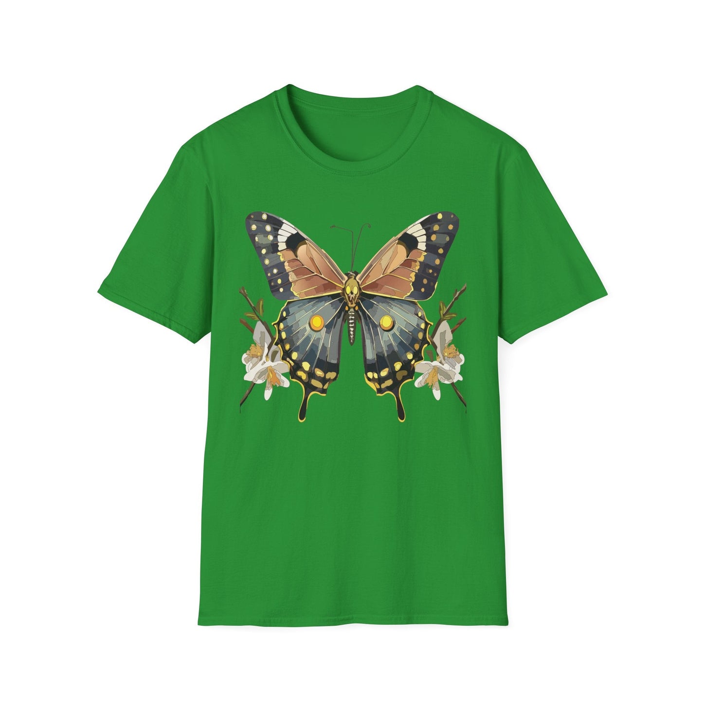 Butterfly Shirt Unisex Gildan Softstyle T Shirt Monarch Butterfly Tee 100 Percent Ring Spun Cotton