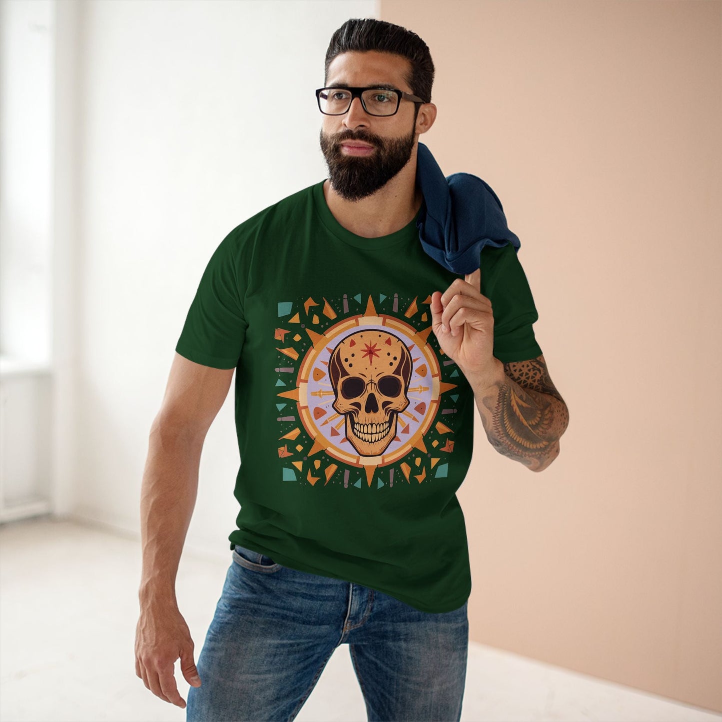 Skull Skeleton Shirt Unisex Premium Cotton Tee With Original Art Design Retro2Nova