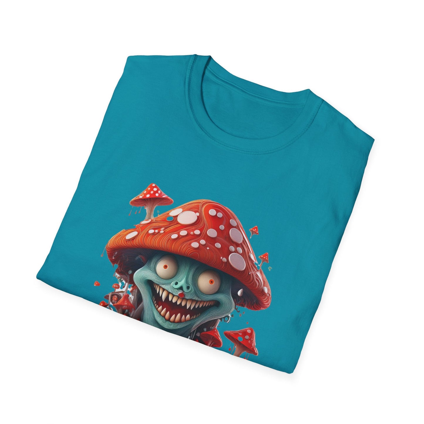 Mashroom Tee Shirt Unisex Softstyle Short Sleeve Tee With Funny Mashroom Artwork