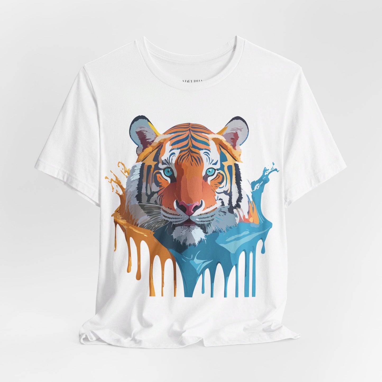 Tiger Graphic Tee Adelpha Unisex Short Sleeve Vintage Inspired Shirt For Casual Wear