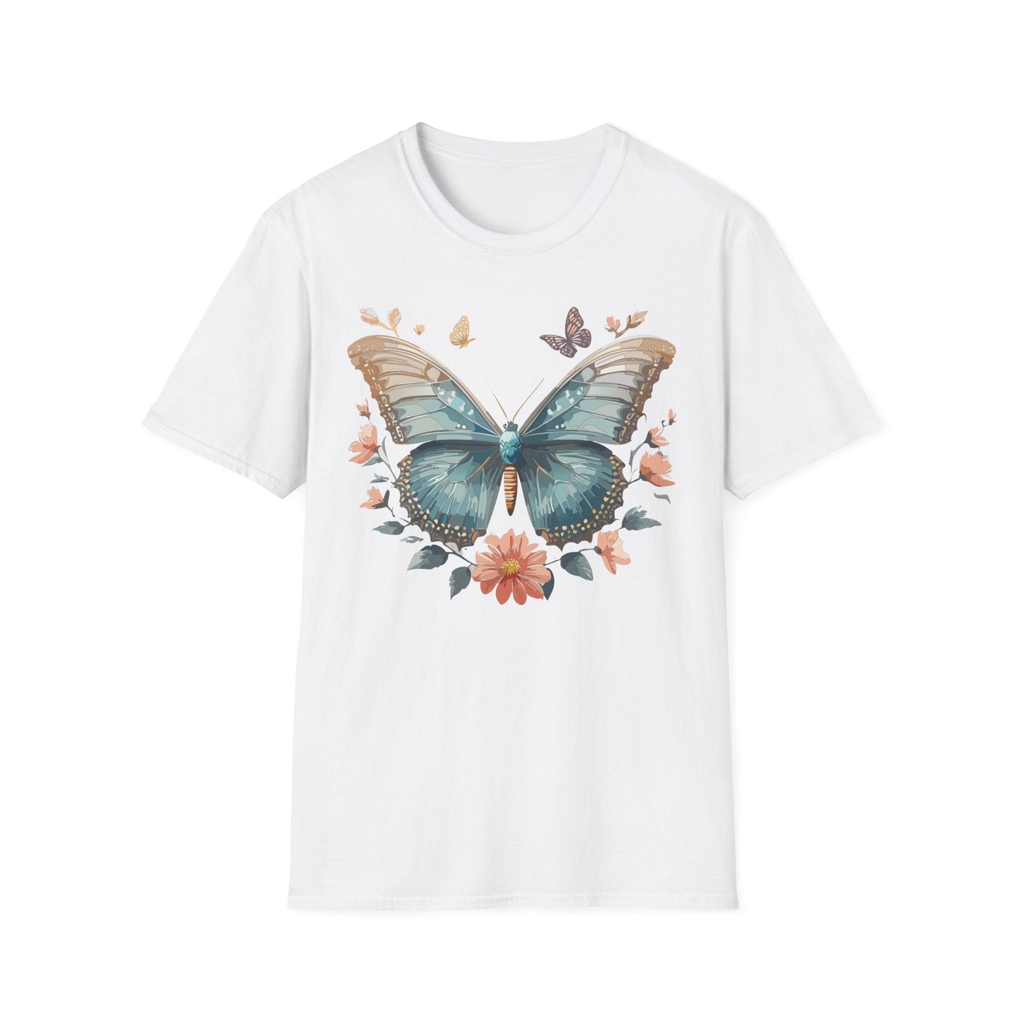 Butterfly Shirt Unisex Monarch T Shirt Gildan Softstyle 64000 Ring Spun Cotton Tee Breathable Comfort