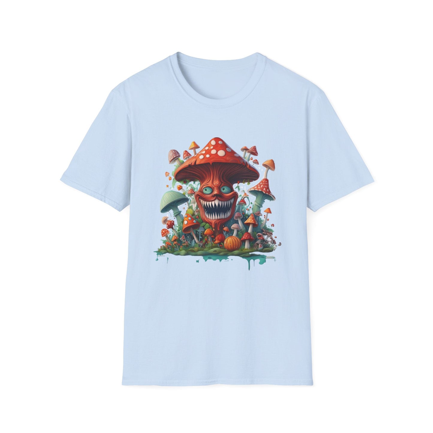 Unisex Mashroom Tee Shirt With Funny Mashroom Design Fungus Humor Softstyle Cotton