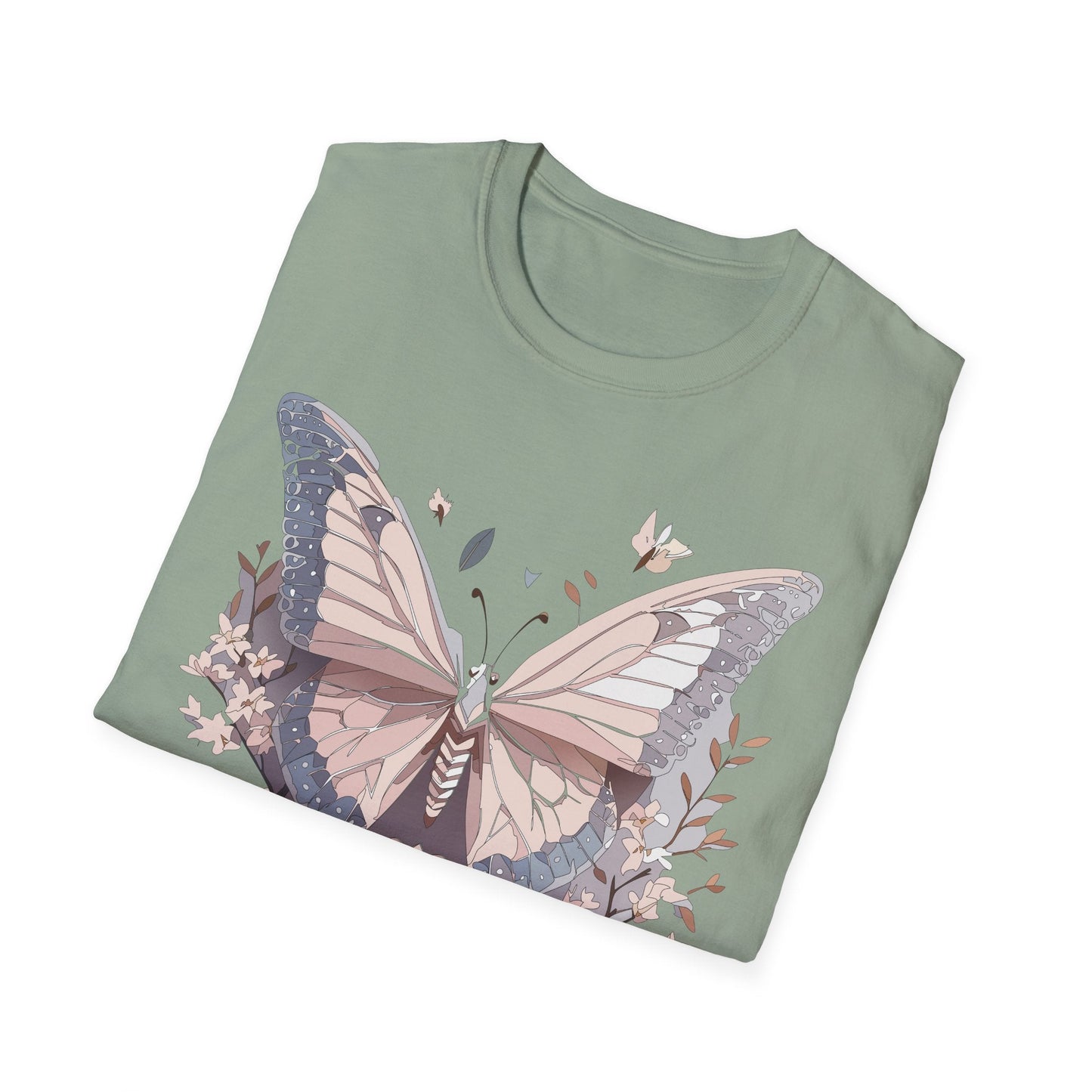 Butterfly Shirt Unisex Gildan Softstyle 64000 Monarch Butterfly Tee 100 Percent Ring Spun Cotton