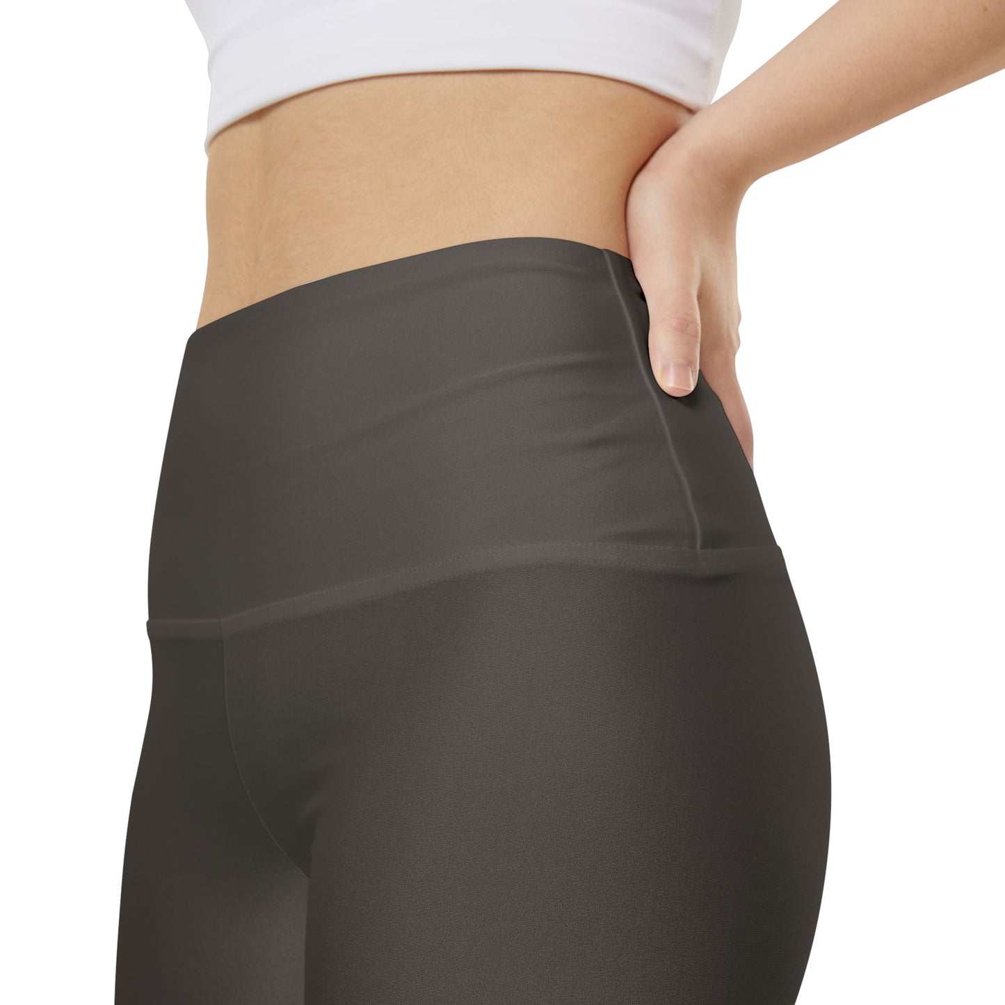 Stone Brown High-Waist Women's Workout Shorts — Seamless Biker Fitness Shorts