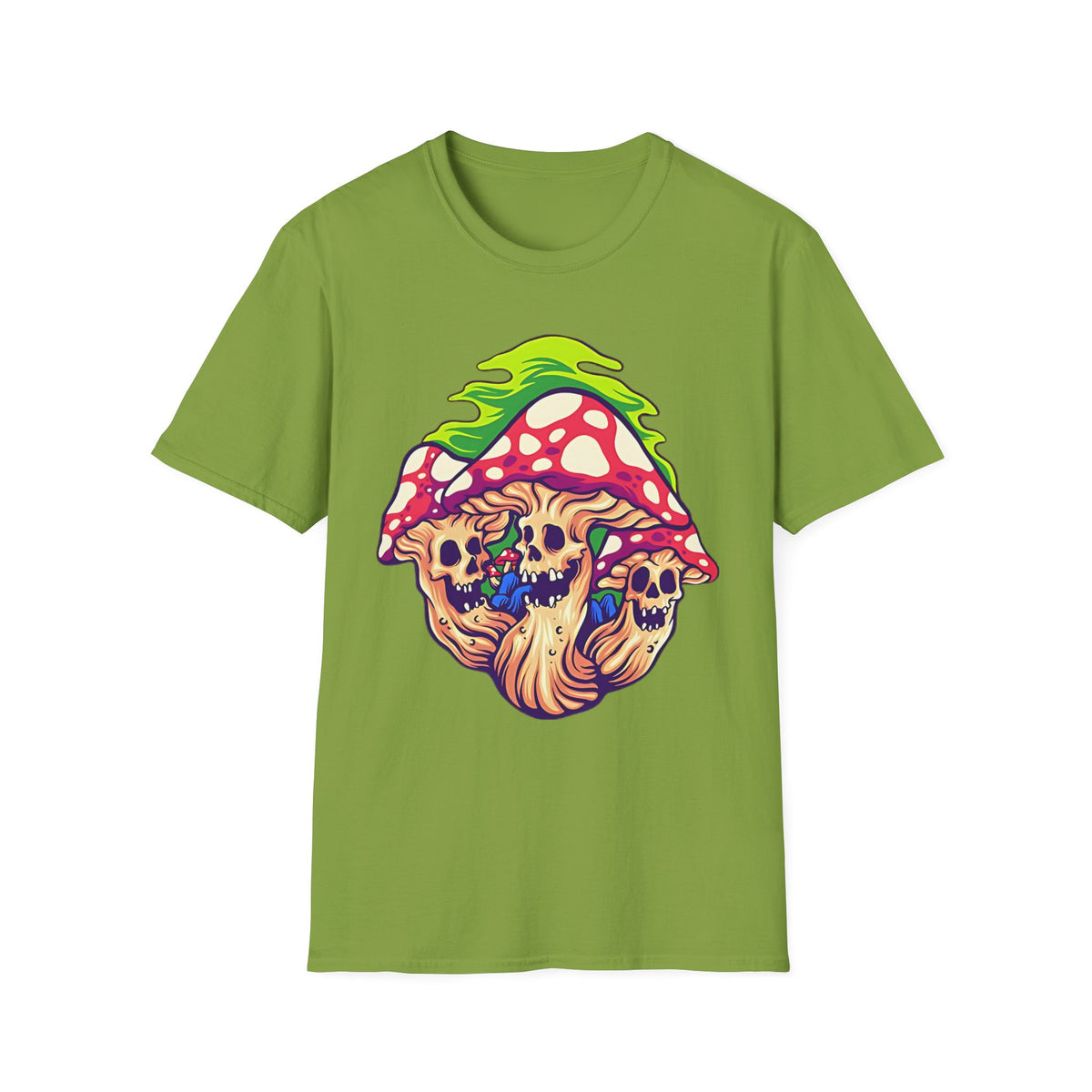 Funny Mashroom Cartoon  Graphic Tee Gildan Unisex 100 Cotton Tee Shirt c08