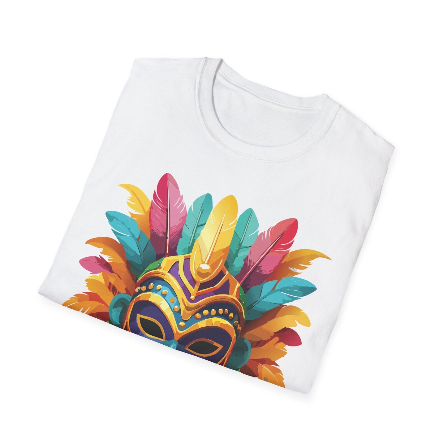 Mask Tee Shirt Unisex Masquerade Design Gildan Softstyle 64000 100 Percent Ring Spun Cotton Tee