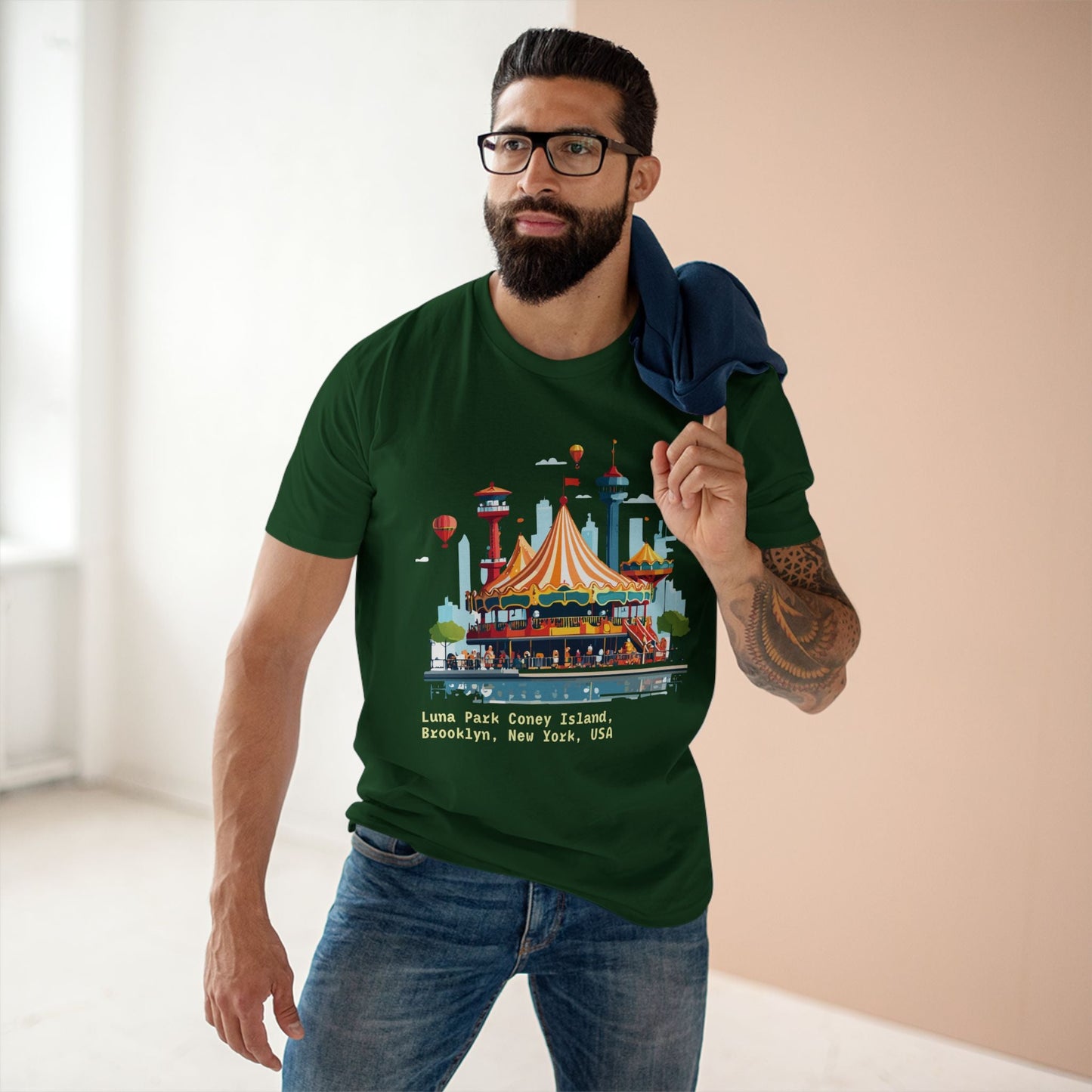 Travel Shirt Brooklyn Shirt Unisex Premium Cotton Tee With Original Art Design TT15