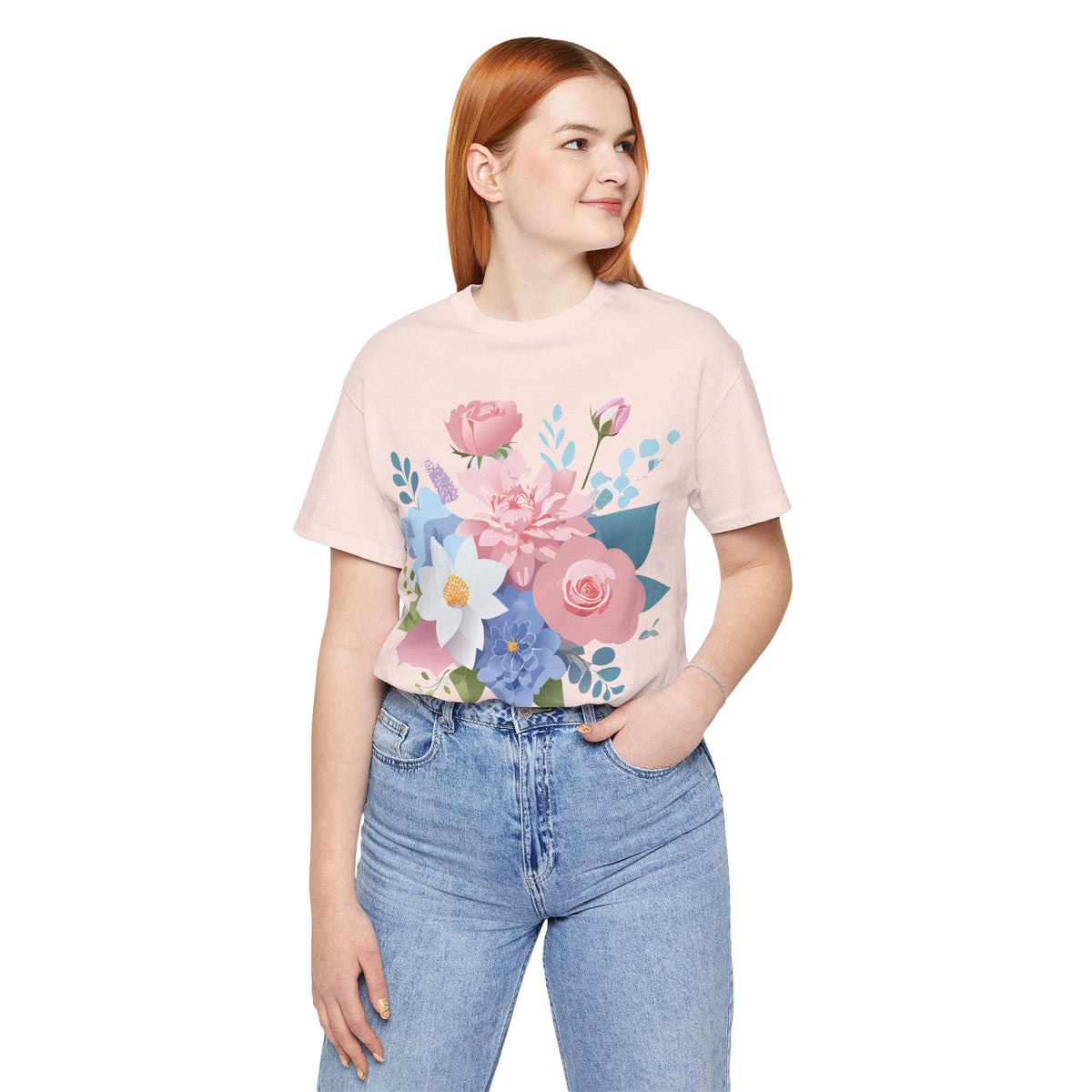 Floral Graphic Tee Shirt - Bella+Canvas Unisex 100 Cotton 31