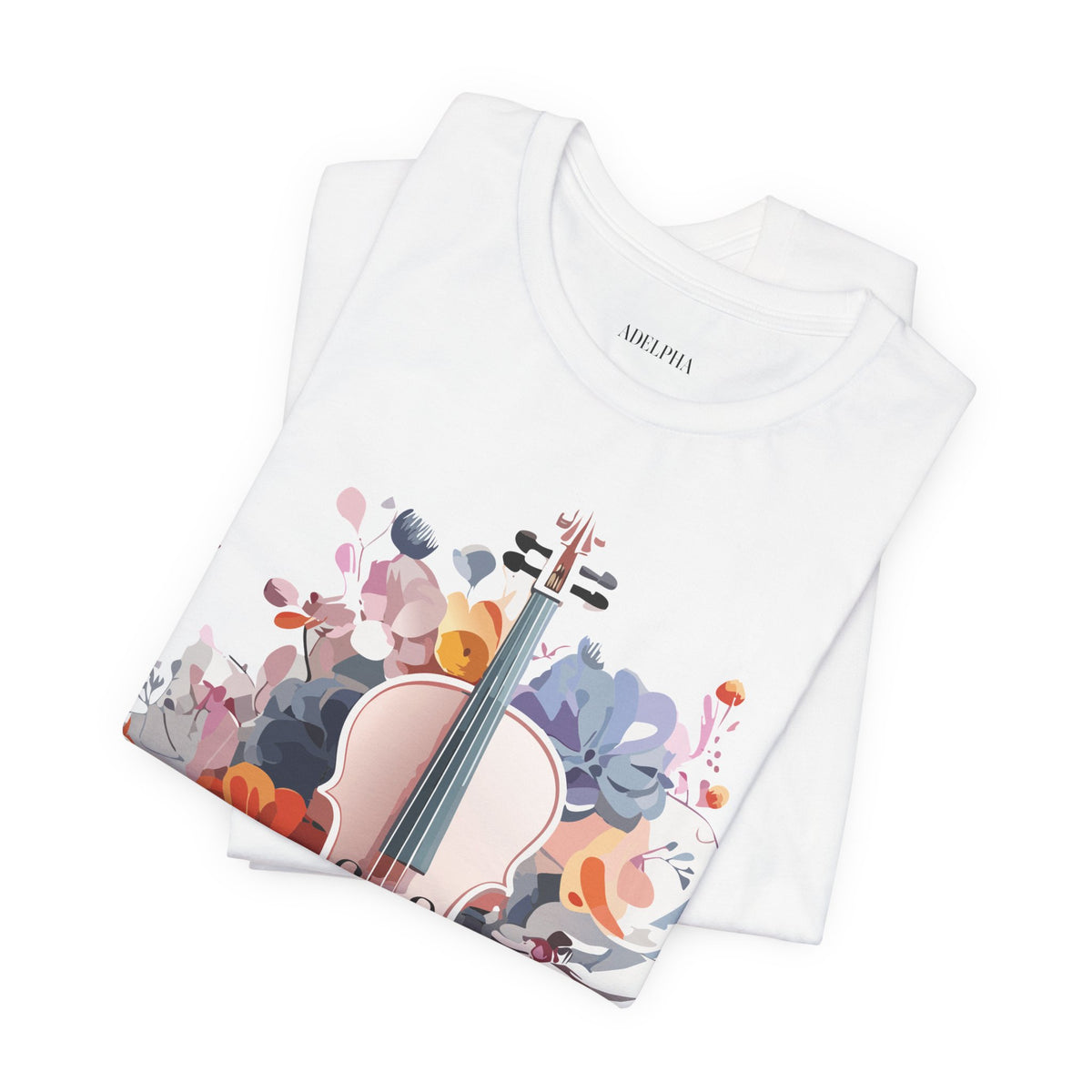 Music Graphic Unisex Cotton Bella+Canvas Tee with Art Design m136
