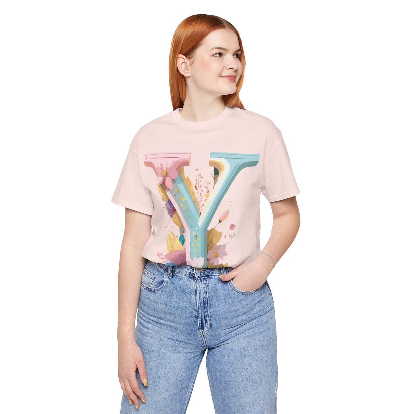 Letter Y Shirt Unisex Jersey Graphic Tee By Adelpha Vintage Inspired Art Short Sleeve Premium