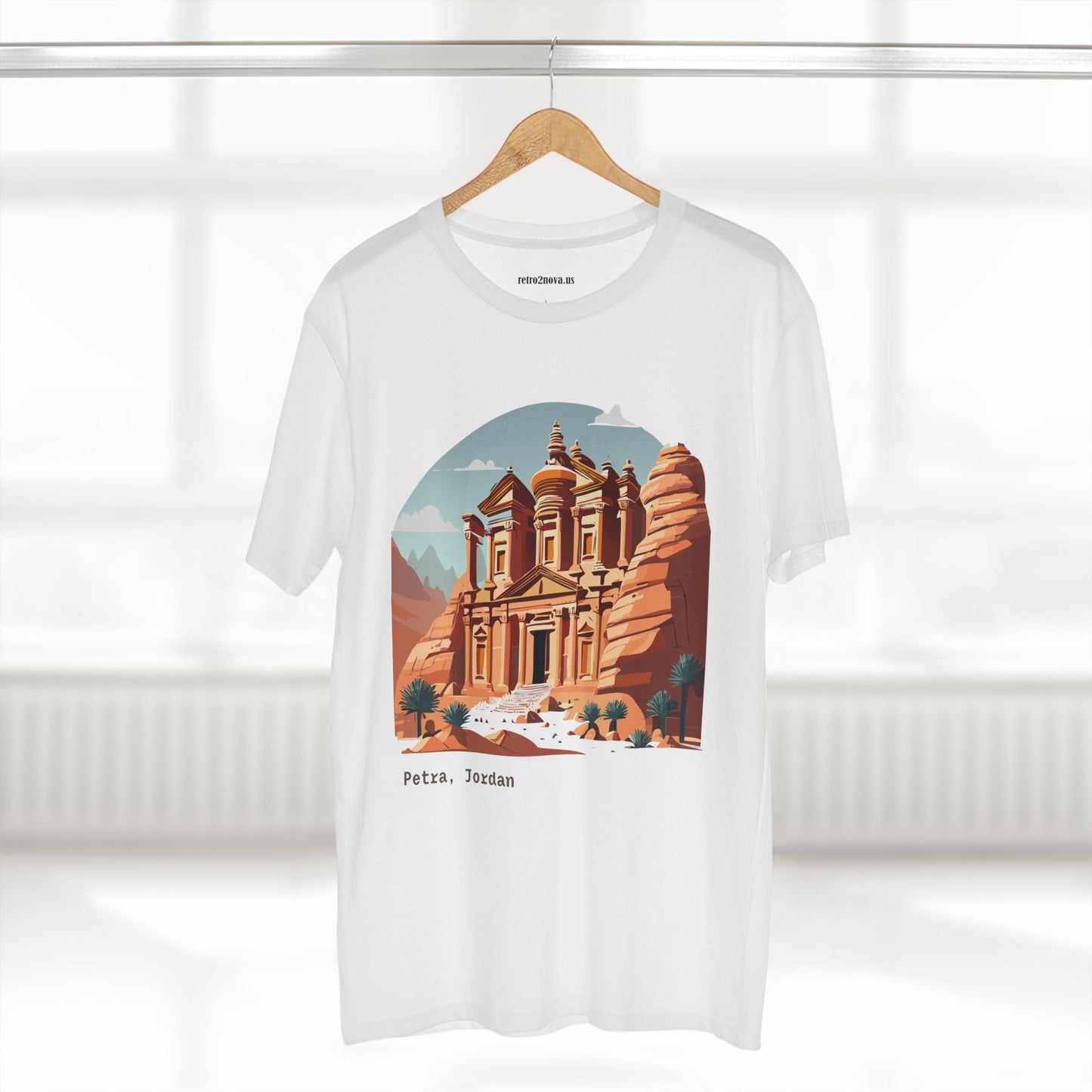 Travel Shirt Unisex Petra Tourist Shirt Art Design Premium Cotton Tee Retro2Nova