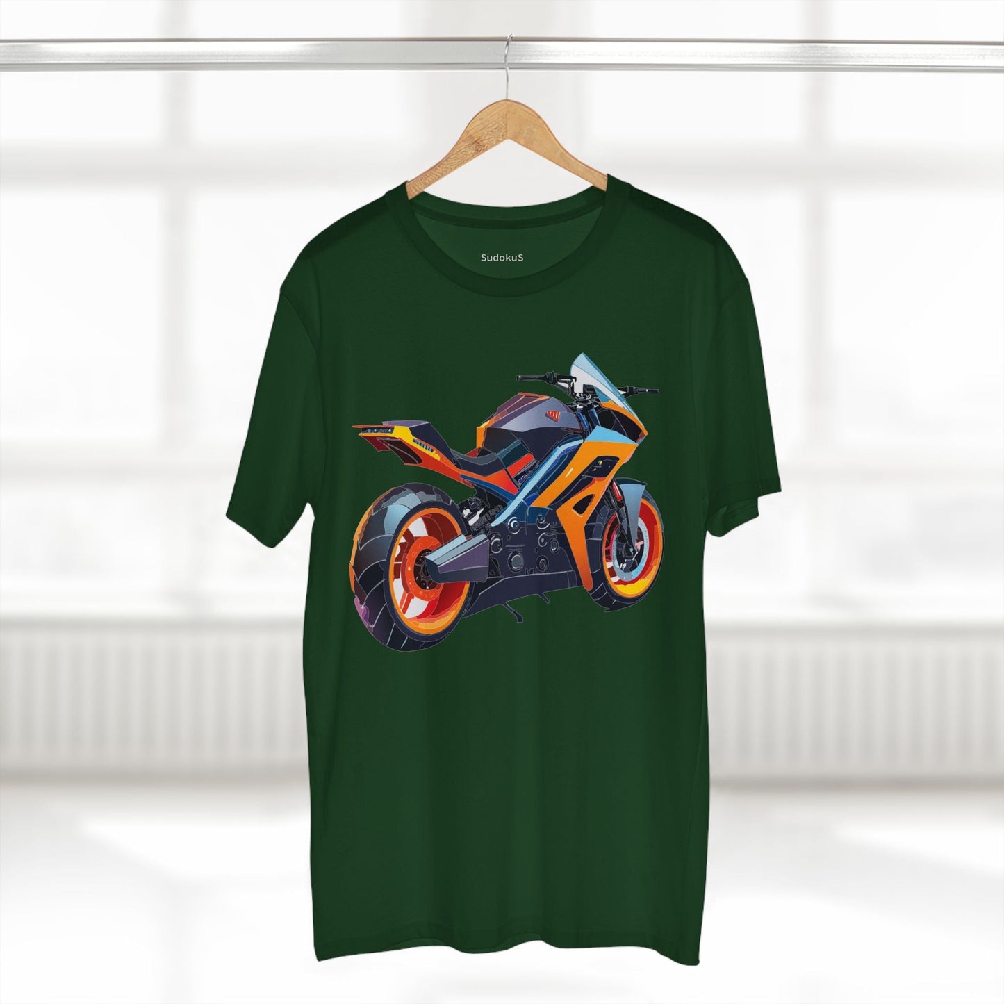Moto Bike Graphic Unisex 100 Cotton Staple Tee 30