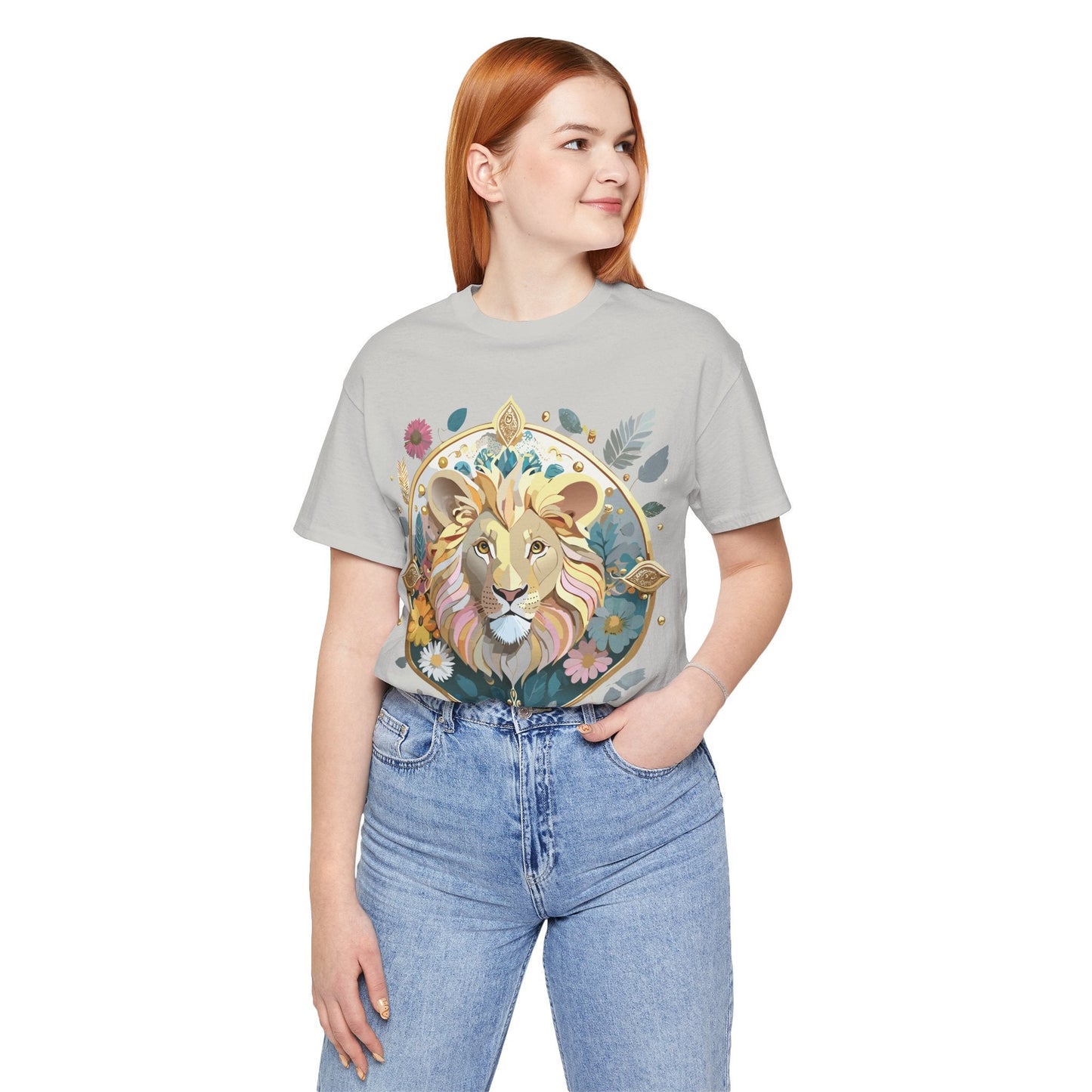 Medallion Graphic Unisex 100 Cotton Vintage Animal Medal Artwork Tee 64