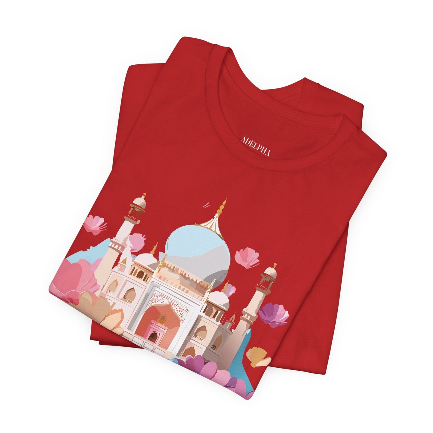 Unisex Taj Mahal Graphic Tee Tourist Shirt With Vintage Adelpha Artwork For Travel Lovers