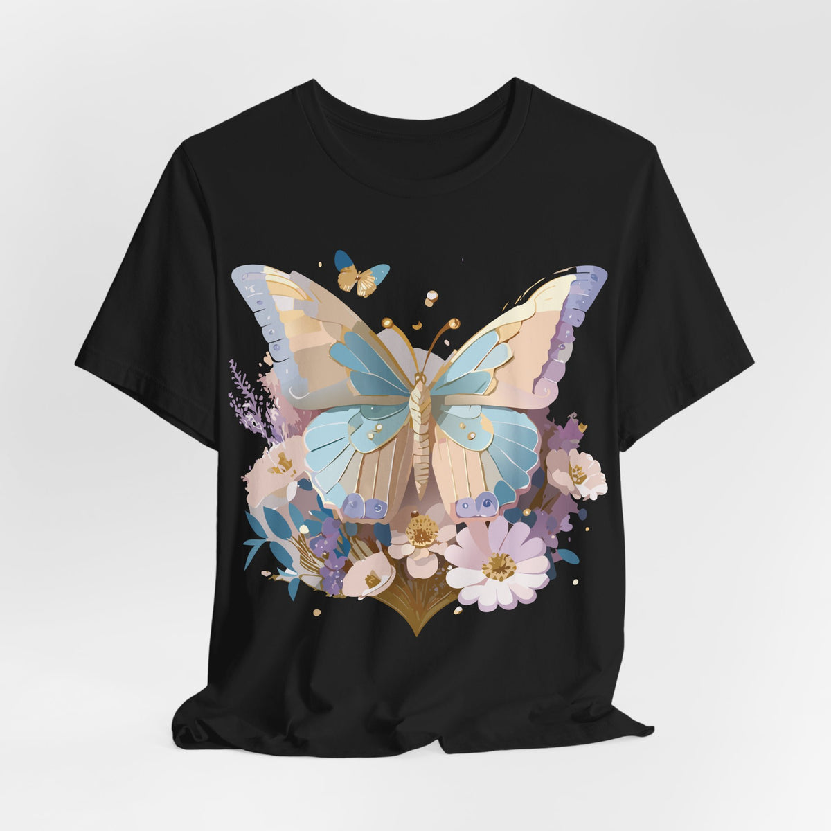Butterfly Graphic Unisex Cotton Bella+Canvas Tee with Art Design n63