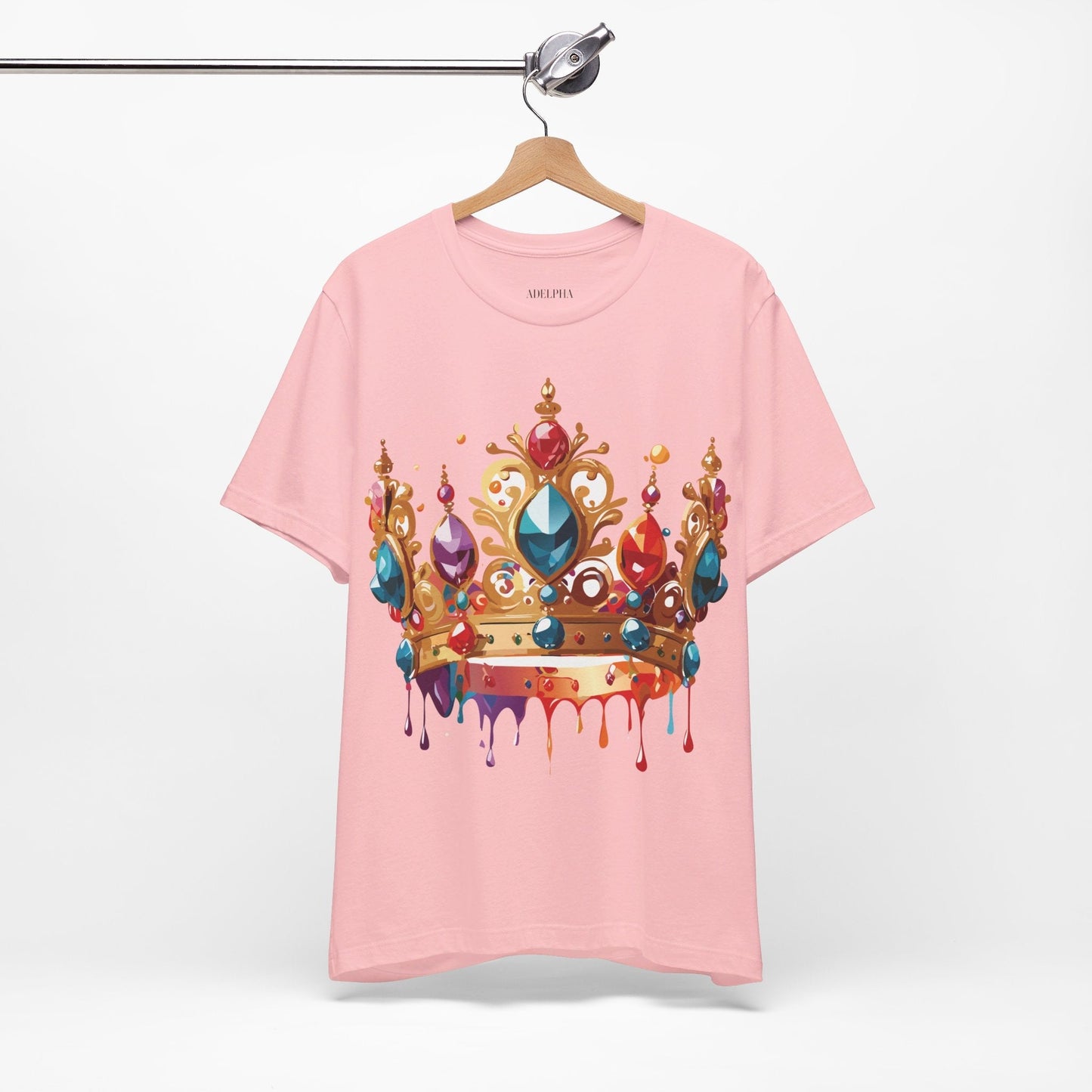 Adelpha Vintage Inspired Graphic Tee Crown Shirt Unisex Short Sleeve Art Design Edition