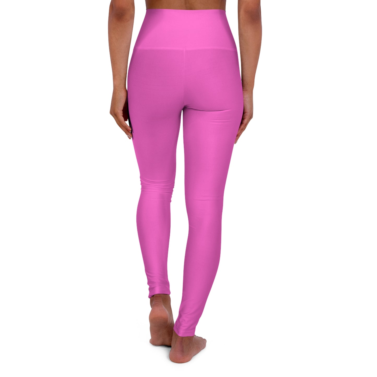 Bubblegum Fizz Pink Color High-Waist Yoga Leggings Women's Seamless Poly-Span Stretchy Pants XS-2XL