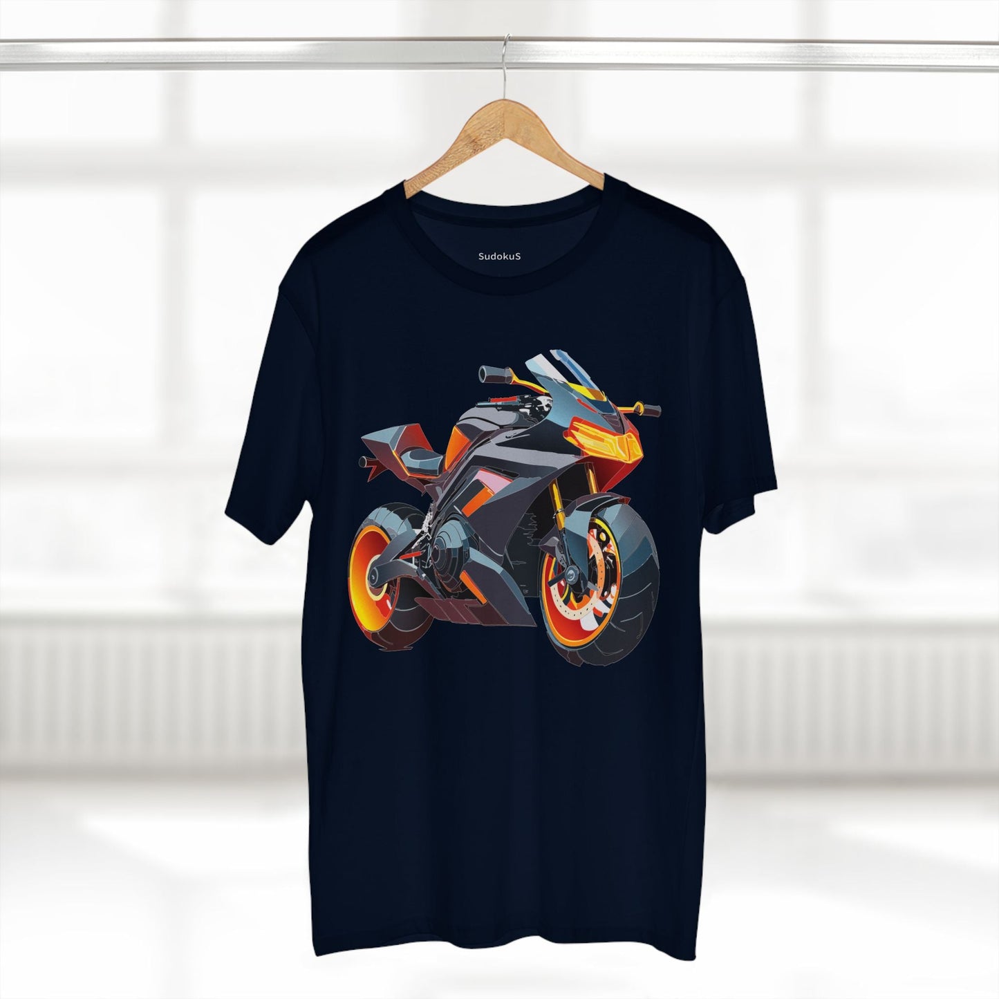 Moto Bike Graphic Unisex 100 Cotton Staple Tee 21