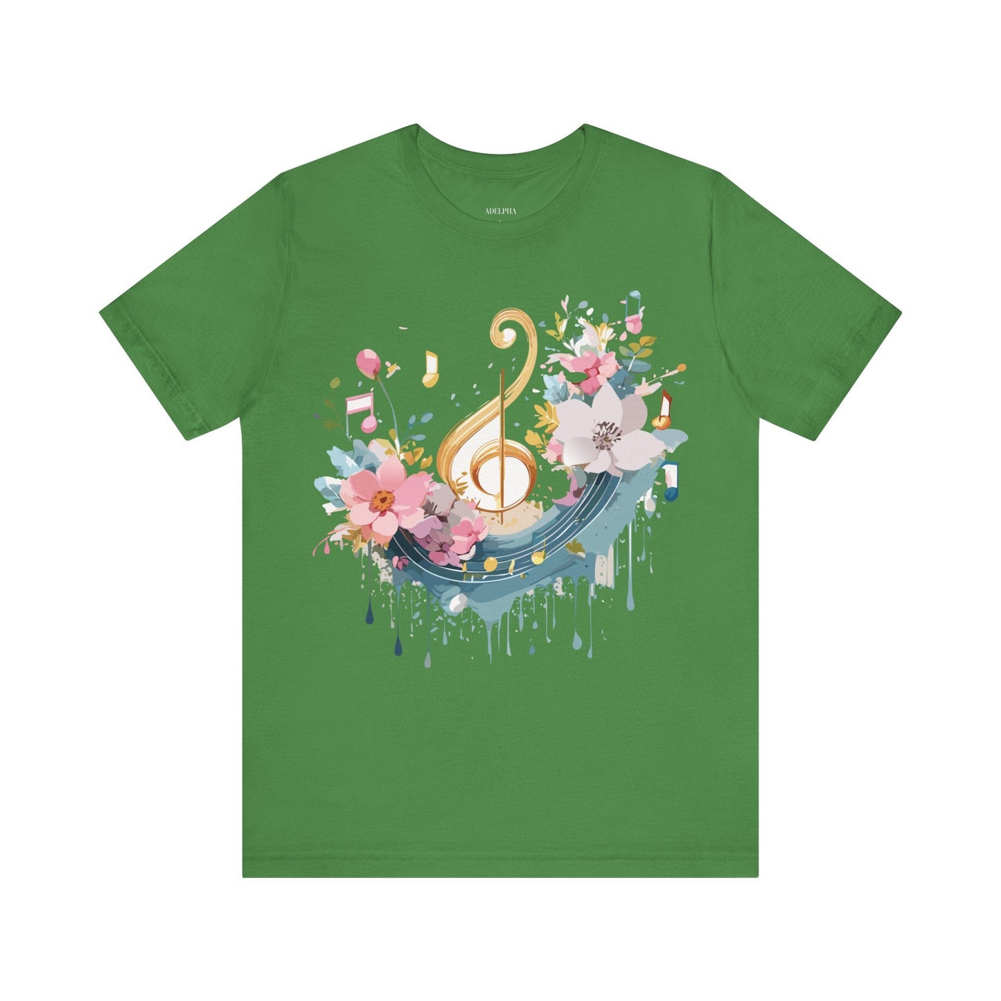 Music Graphic Unisex 100 Cotton Vintage Art with Musical Elements Tee 65